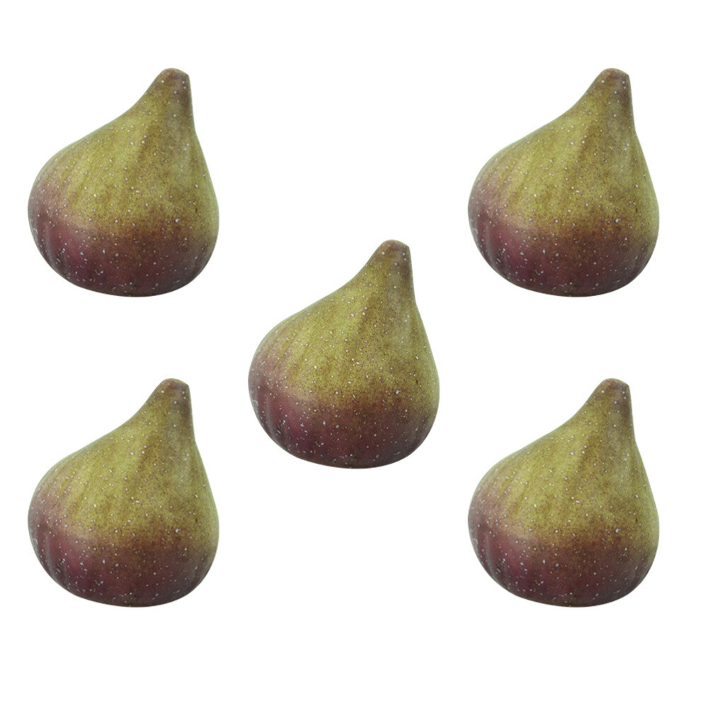 5PCS Simulation Fruit Adornments Decorative Fig Models Creative Furnishing Toys