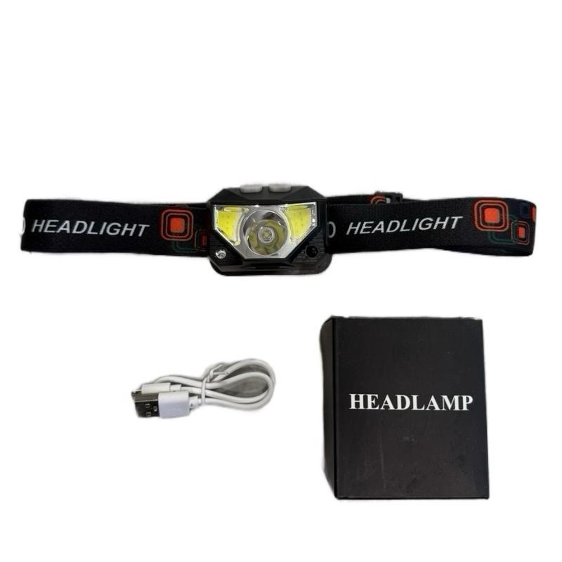 Head lamp high beam rechargeable headlight with 5 light modes red color included