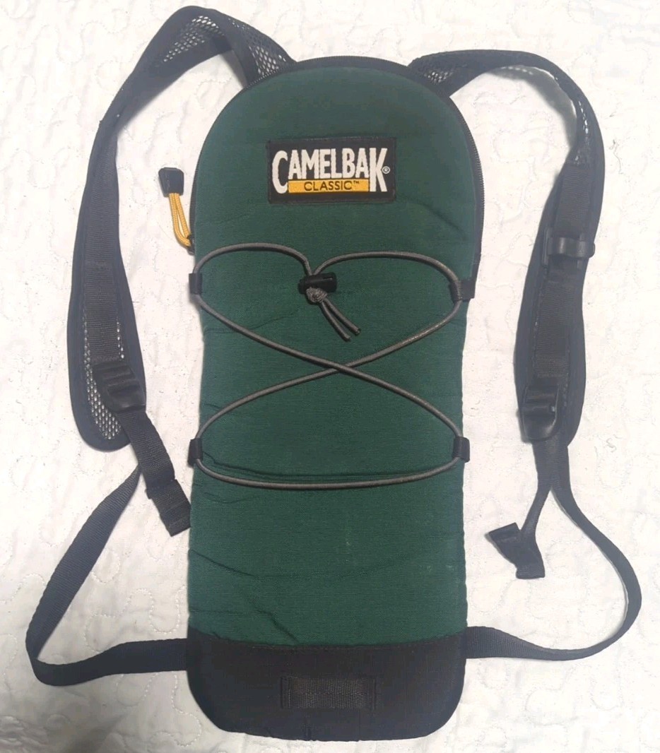 Camelbak Classic Hydration Pack 2L 70 oz Hiking Backpack Black Green NO Bladder