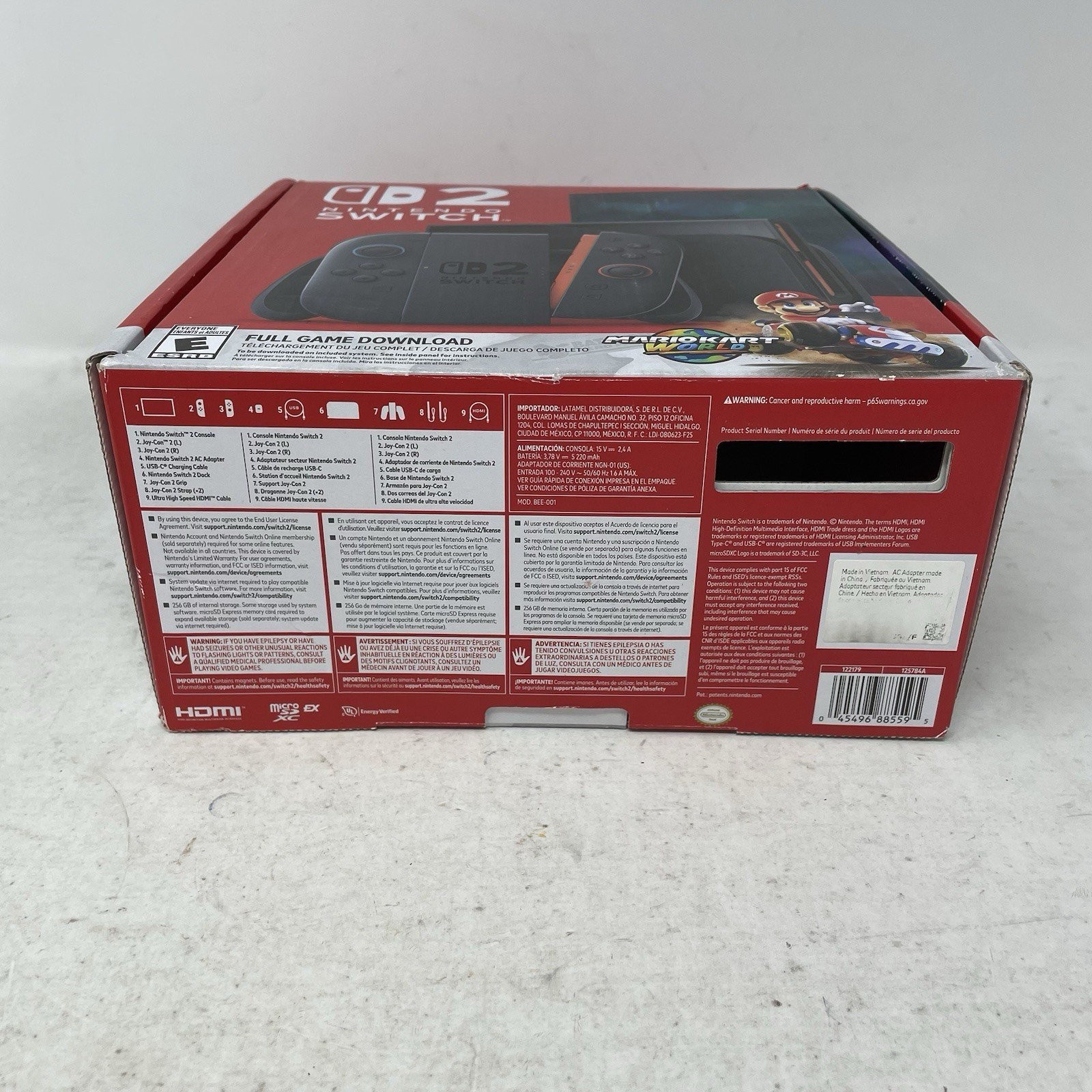 Nintendo Switch 2 Mario Kart Bundle Empty Box ONLY!! No Game Or Console