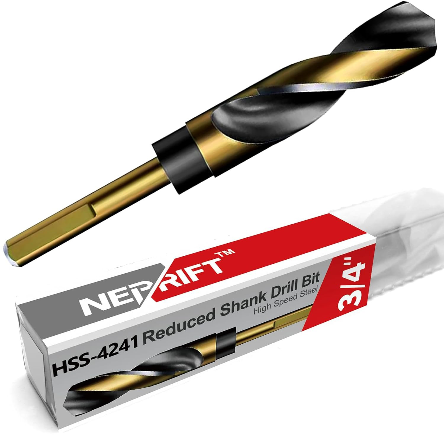 3/4 Inch Drill Bit | Reduced Shank High Speed Steel HSS 4241 for Metal & Steel |