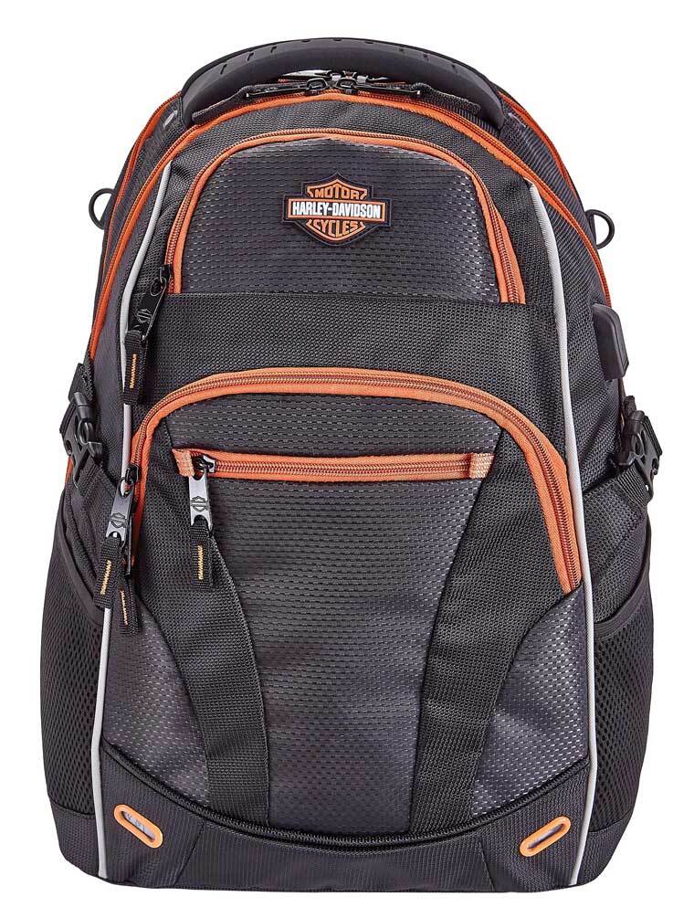 Harley-Davidson Renegade II Hi-Tech External USB Port Backpack - Rust/Black