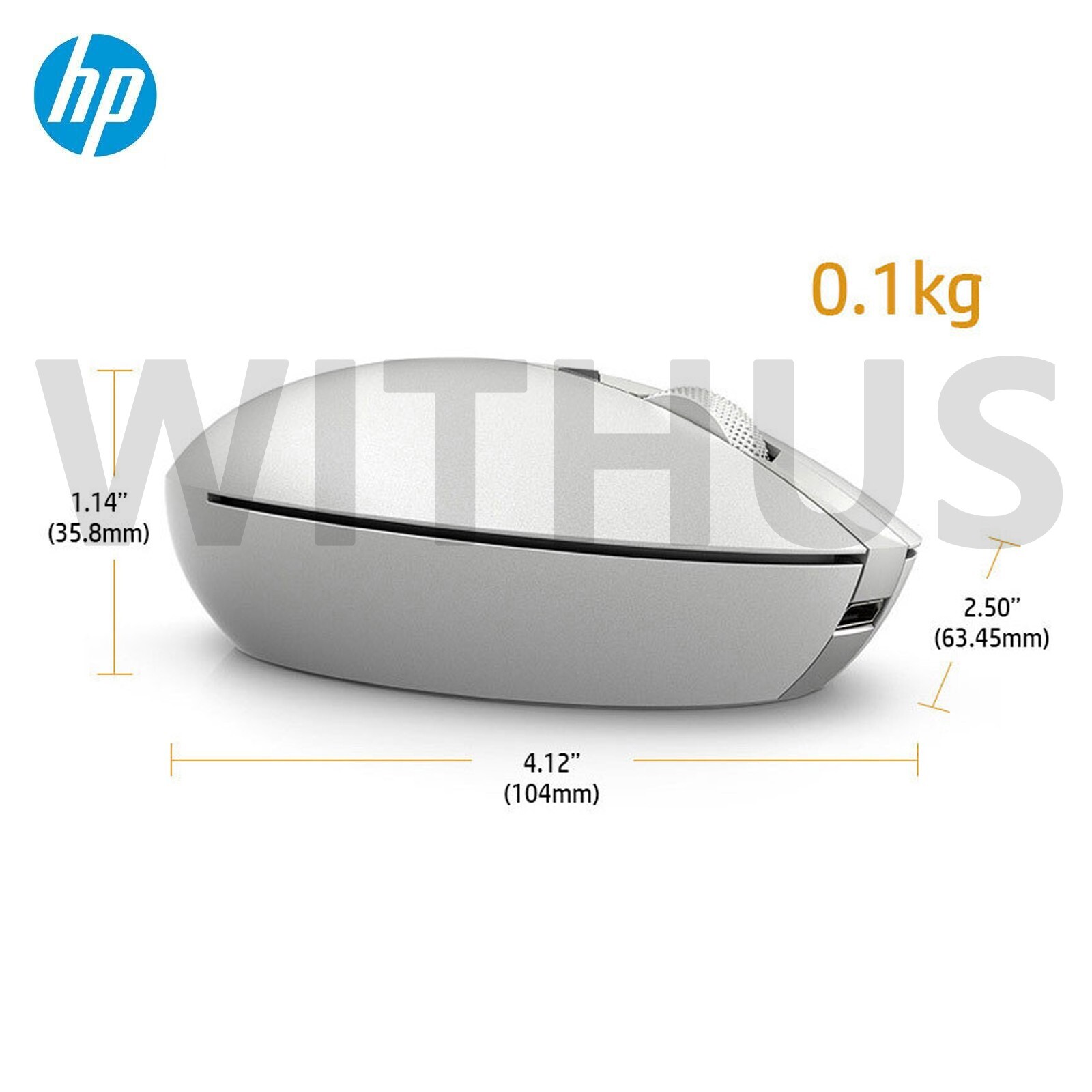 HP Spectre Mouse 700 Rechargeable Bluetooth Wireless Mouse_Natural Silver