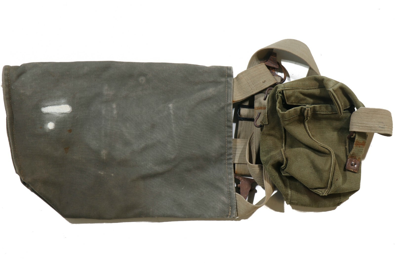Original Desert Storm / OIF Iraq Bringback - Iraqi Gas Mask Bag and Pouch