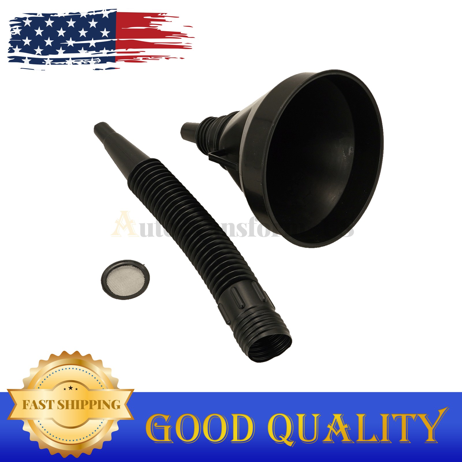For Car Motorcycle Boat Flexible Large Funnel Oil Water Gas Fuel Spout Funnel US
