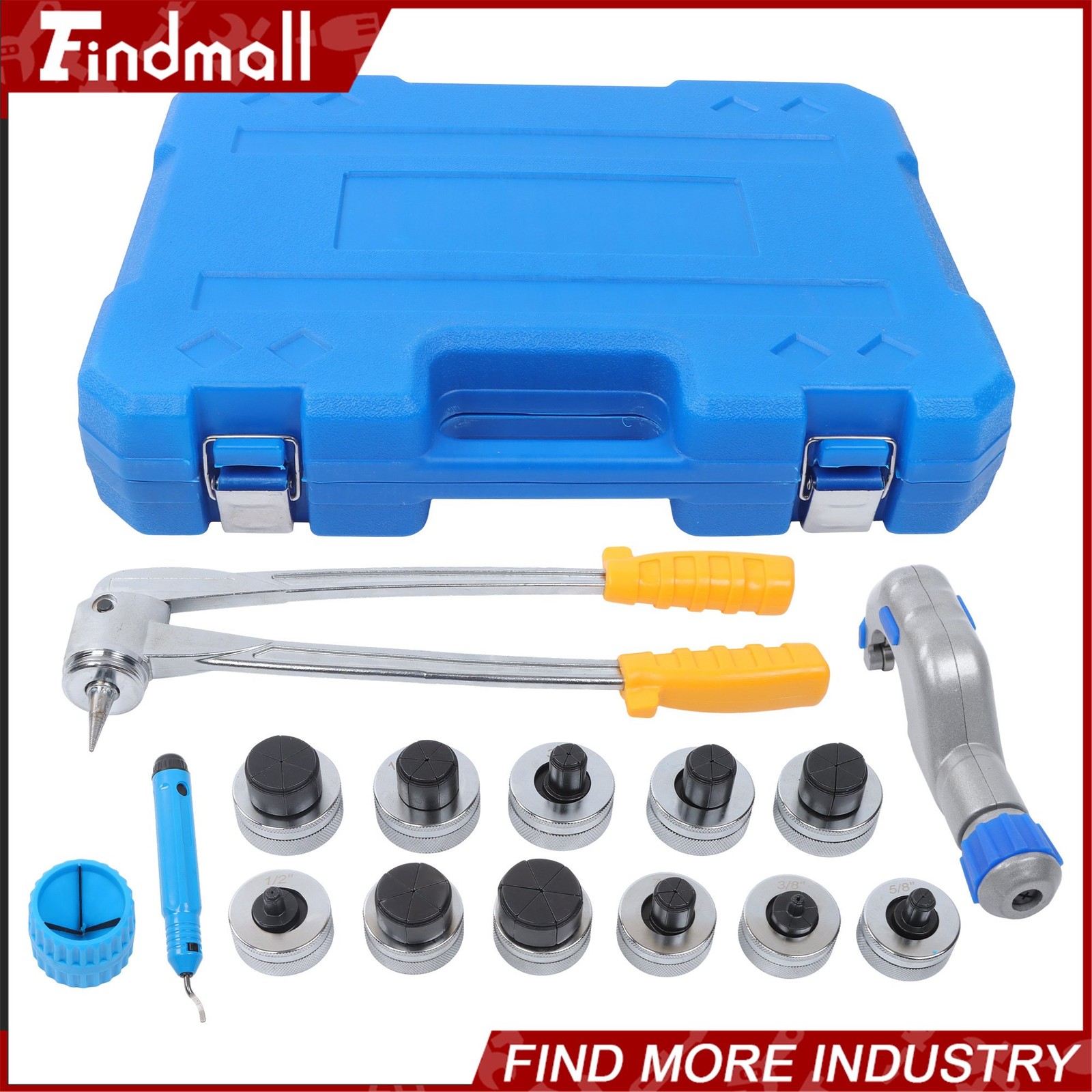 High Quality HVAC Tubing Expander Kit Tube Swaging Set Includes 3/8'' To 1-5/8''