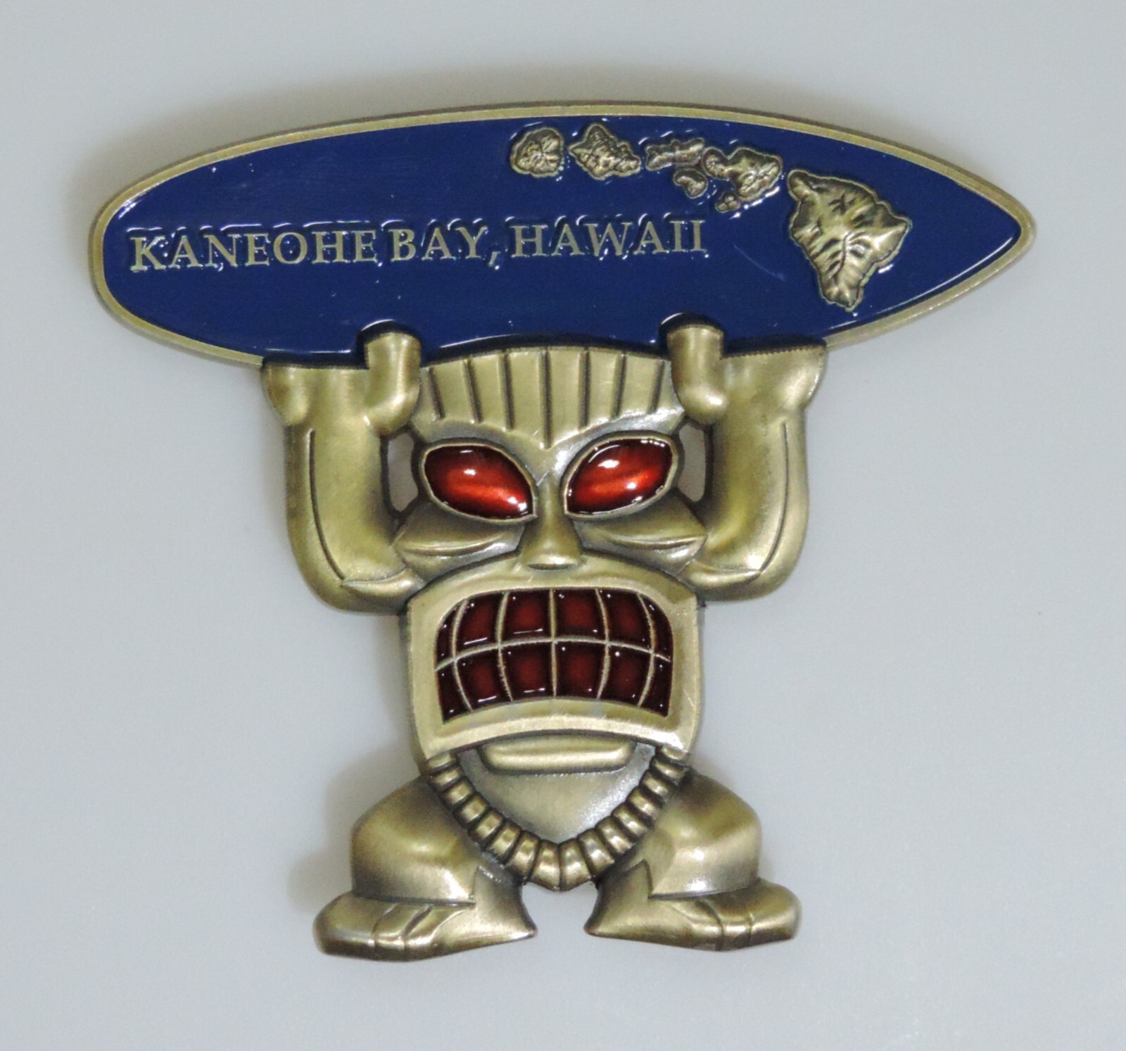 Coin Magnet: Marine Corps Air Station Kaneohe Bay Tiki Surf Antique