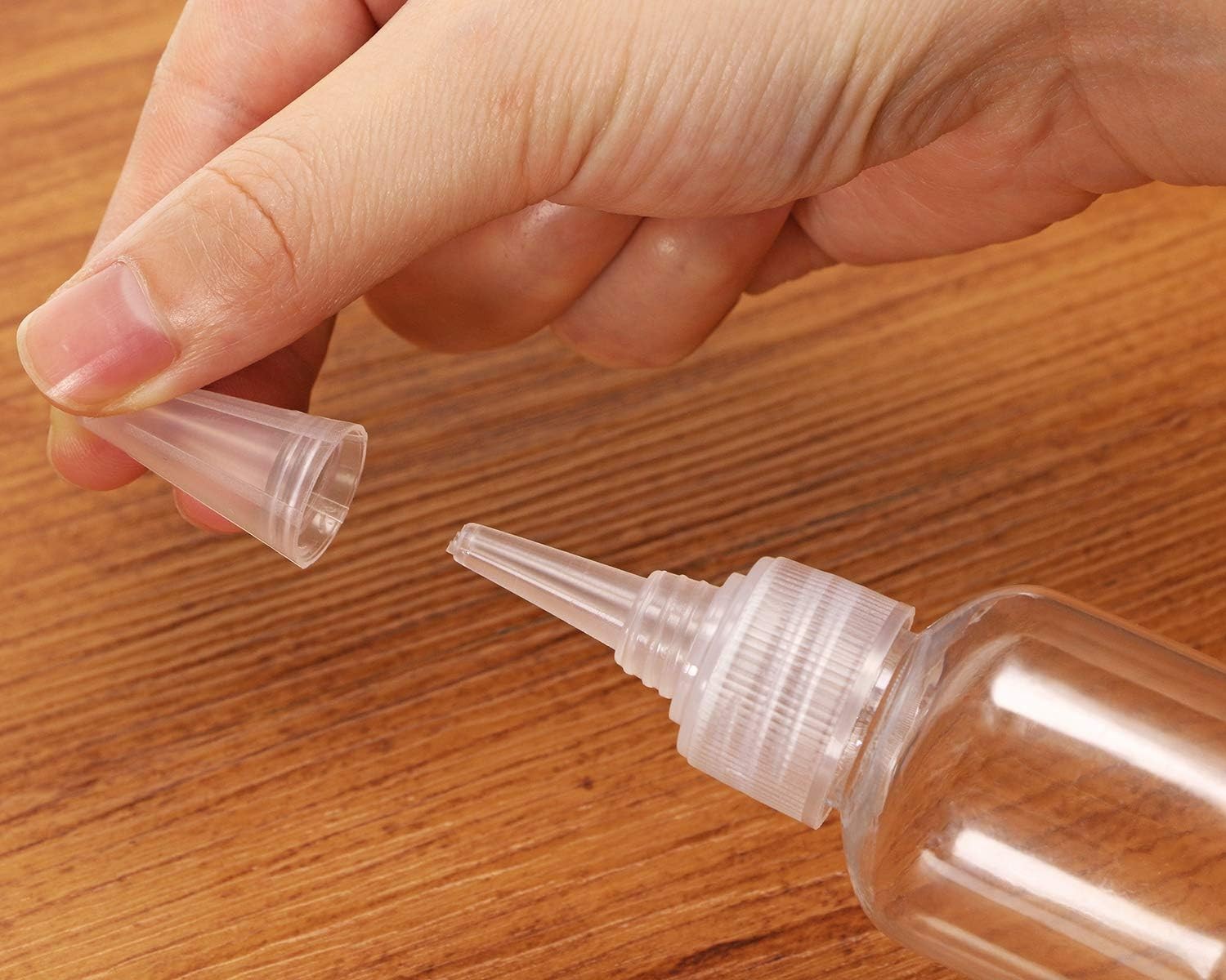 Penta Angel 2oz Plastic Squeeze Bottles 8Pcs Small Clear Empty Squirt