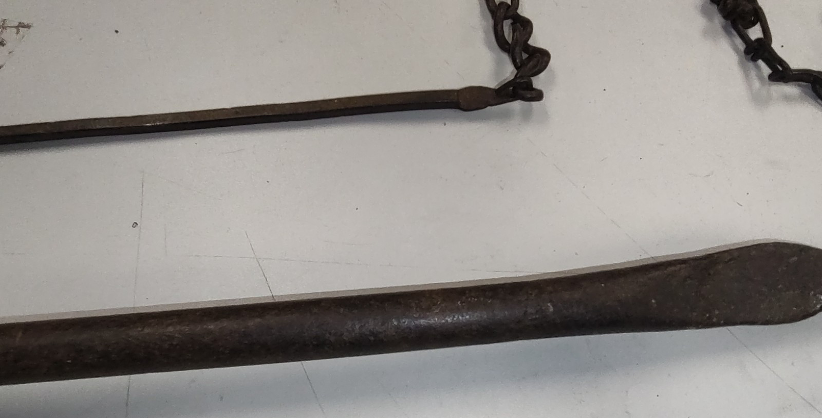 Blacksmith ladel with hand crafted chain 1800's ?