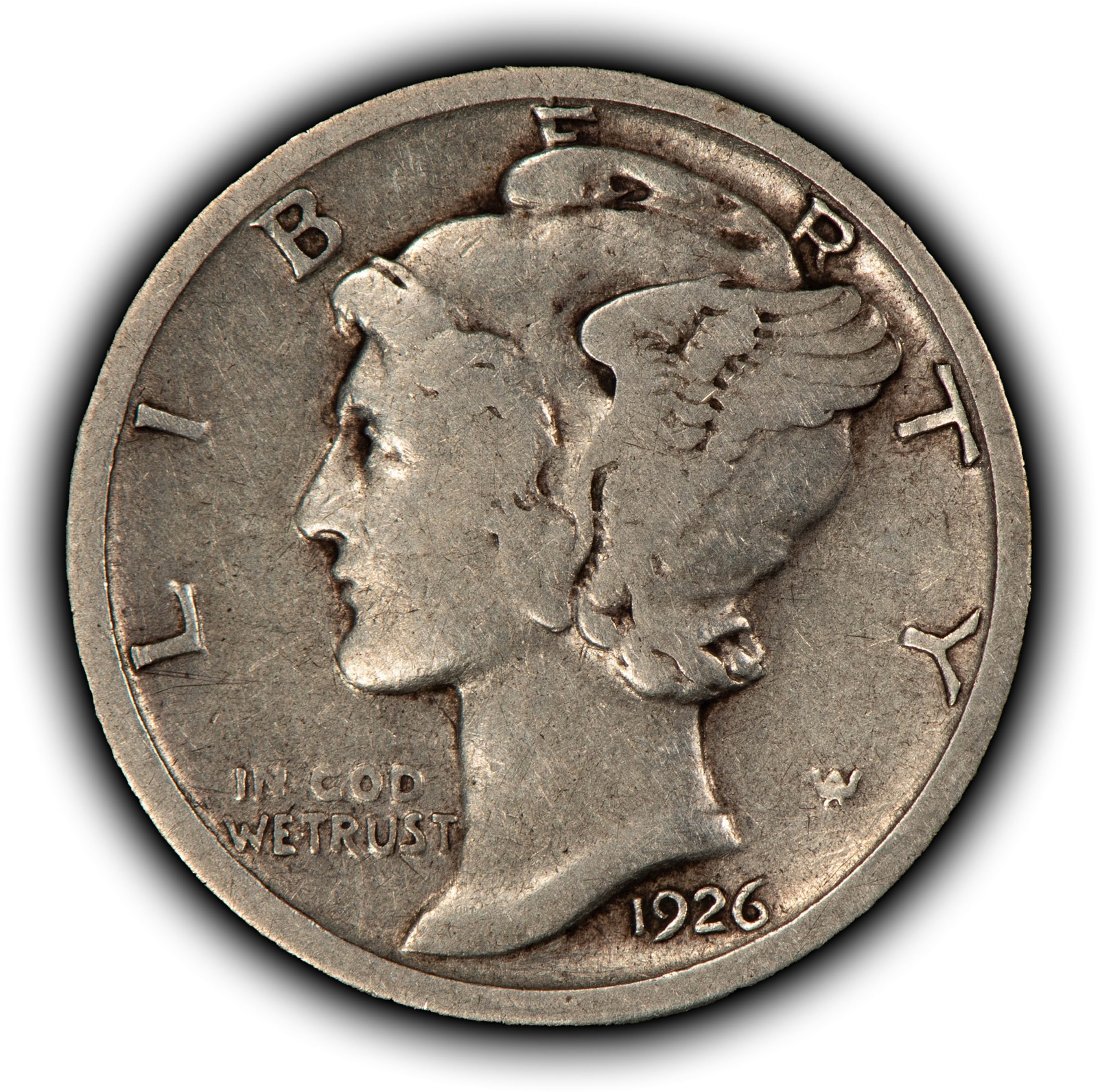 1926-S 10c Mercury Silver Dime - Fine - SKU-Y6648