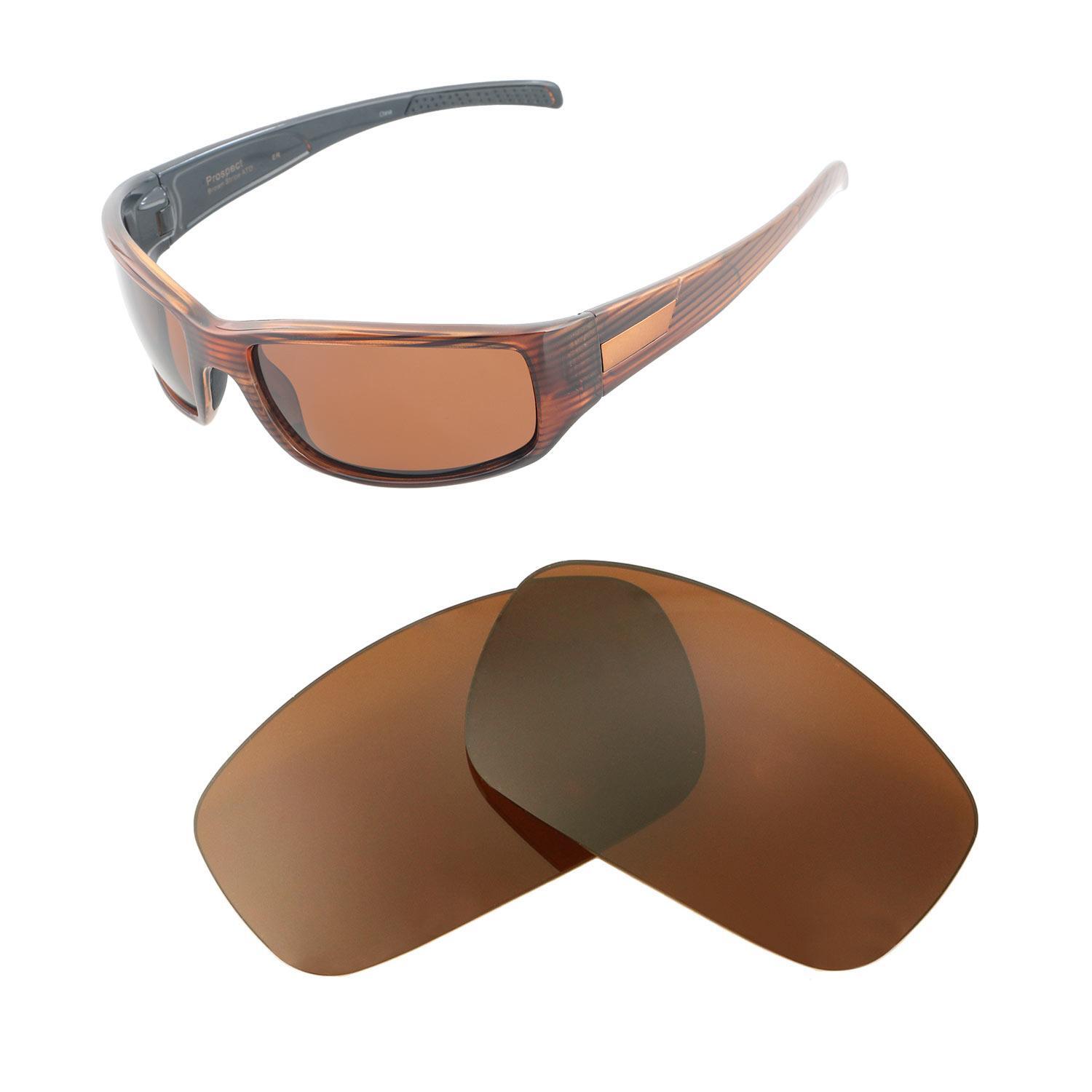 Walleva Brown Polarized Replacement Lenses For Smith Optics Prospect Sunglasses