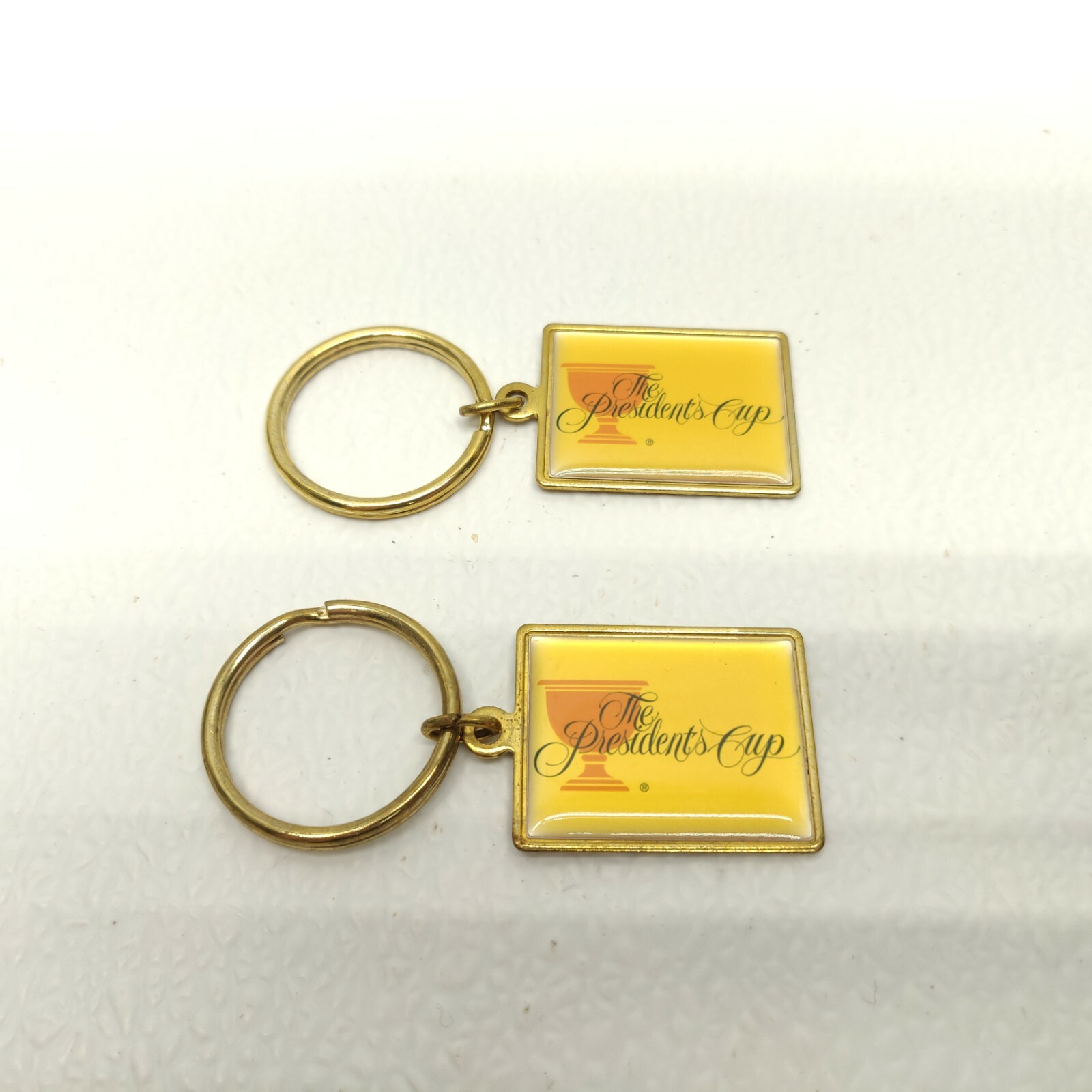 Lot of 2 The Presidents Cup Golf PGA Official Key Ring Made In USA (NOS)