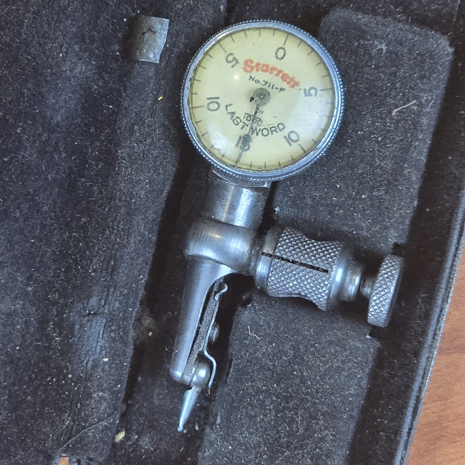 Vintage Starrett Last Word Dial Test Indicator No 711-F With Original Case USA
