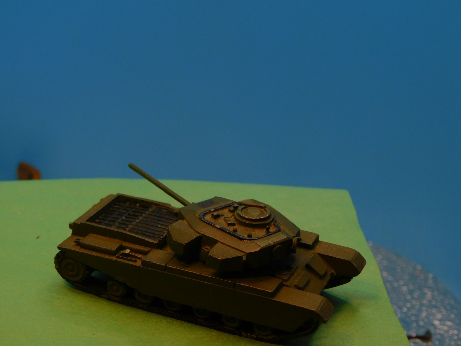 LEAD MILITATY TANK 76mm GUN 4th CO OLIVE GREEN  [T-3]