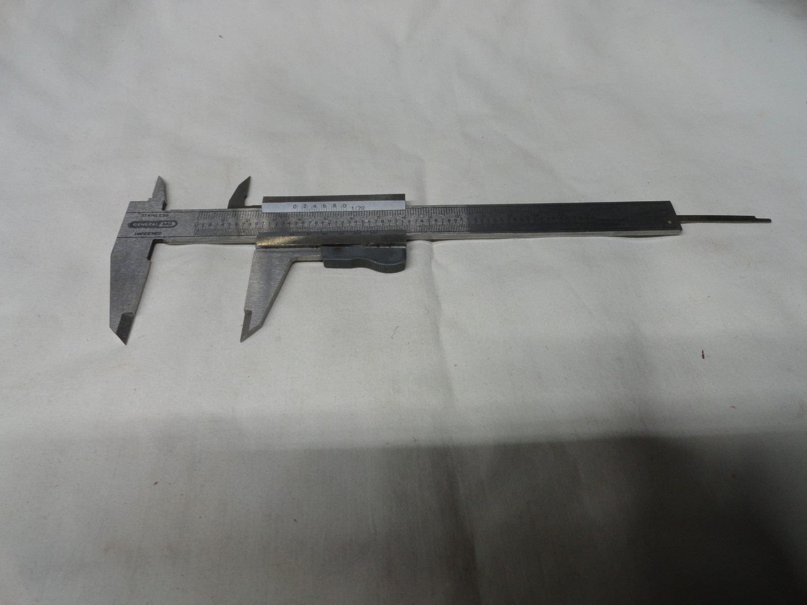 Vintage GENERAL MG 6” Vernier Inside Outside Stainless Caliper ITALY