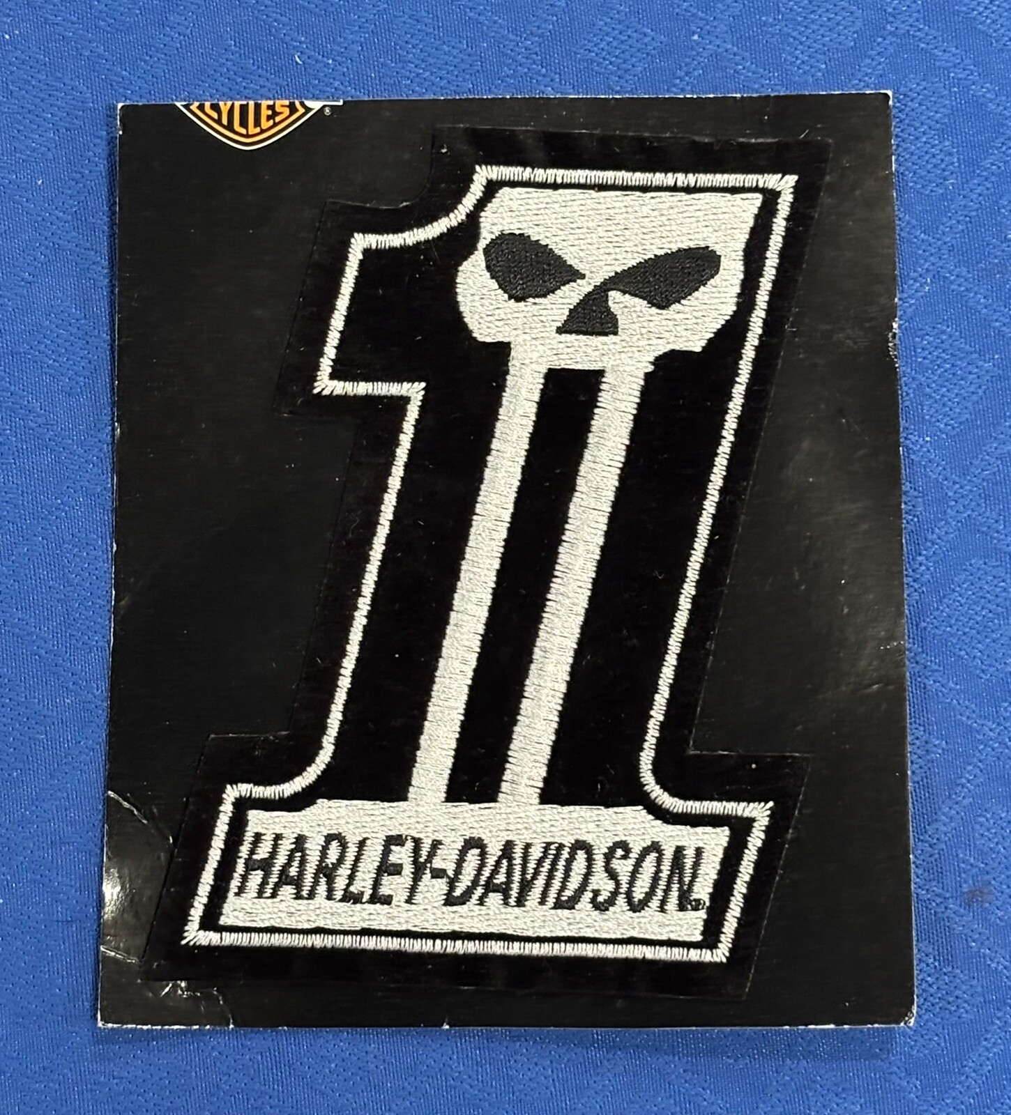 Harley-Davidson 3.5” Patch Embroidered #1 Skull USA New - Cut Card