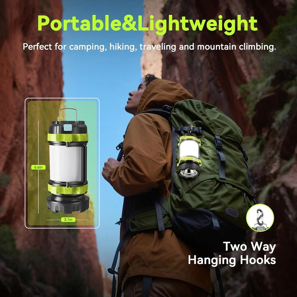 AlpsWolf Camping Flashlight, 6 Modes Camping Lantern Rechargeable LED Lantern fo