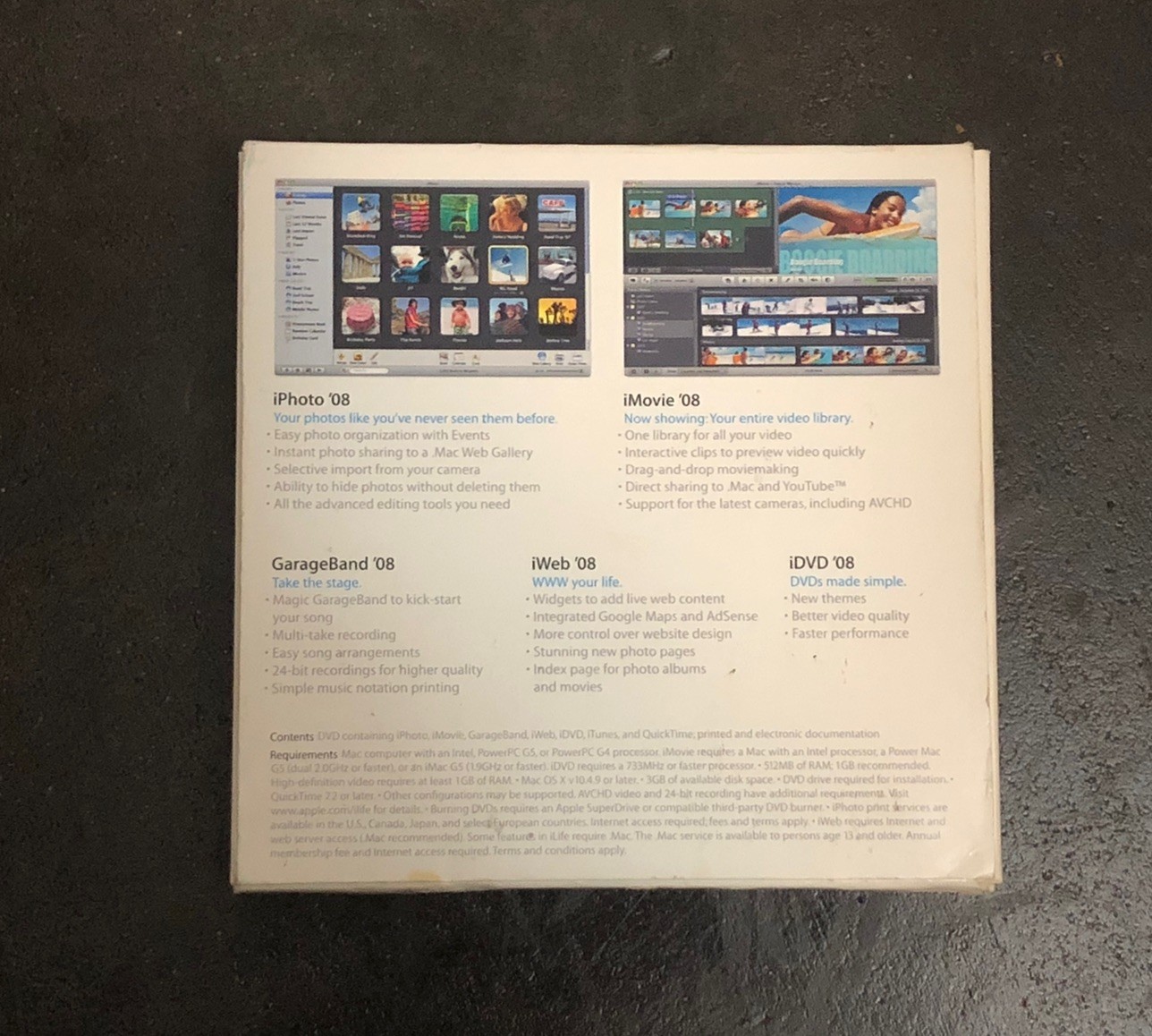 OPEN BOX APPLE iLife 2008 FOR MAC MB016Z/A PROGRAM CD