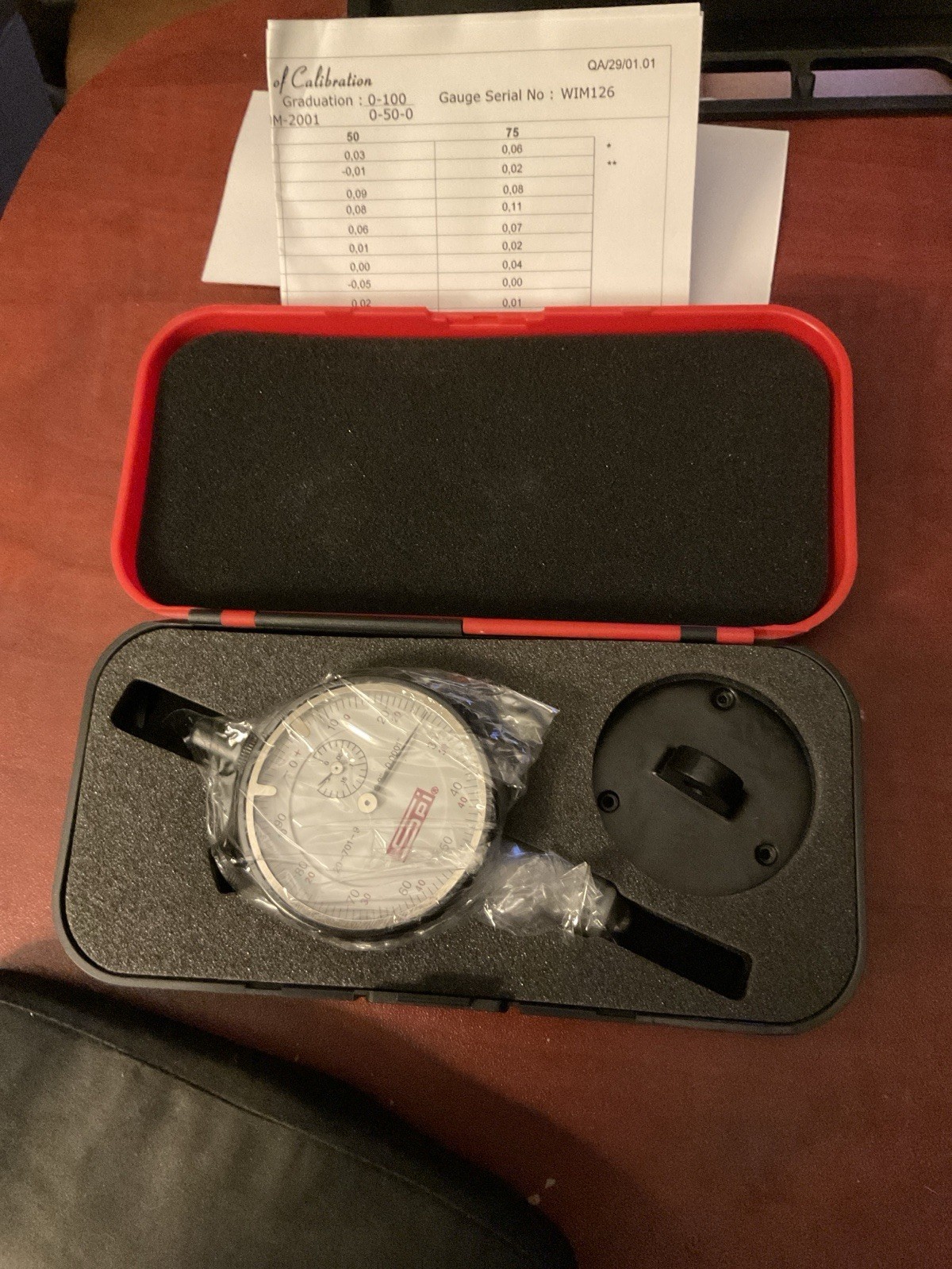 SPI 20-701-9 Dial Indicator .2" Range .0001"