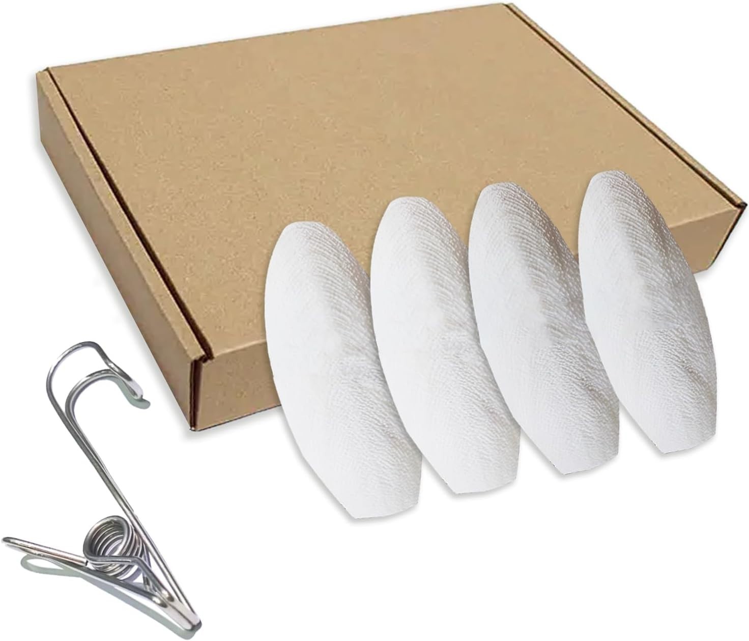 3.5"-4" Cuttlebone for Birds Parakeets, Cuddle Bone with Metal Clip, Cuttlefi...