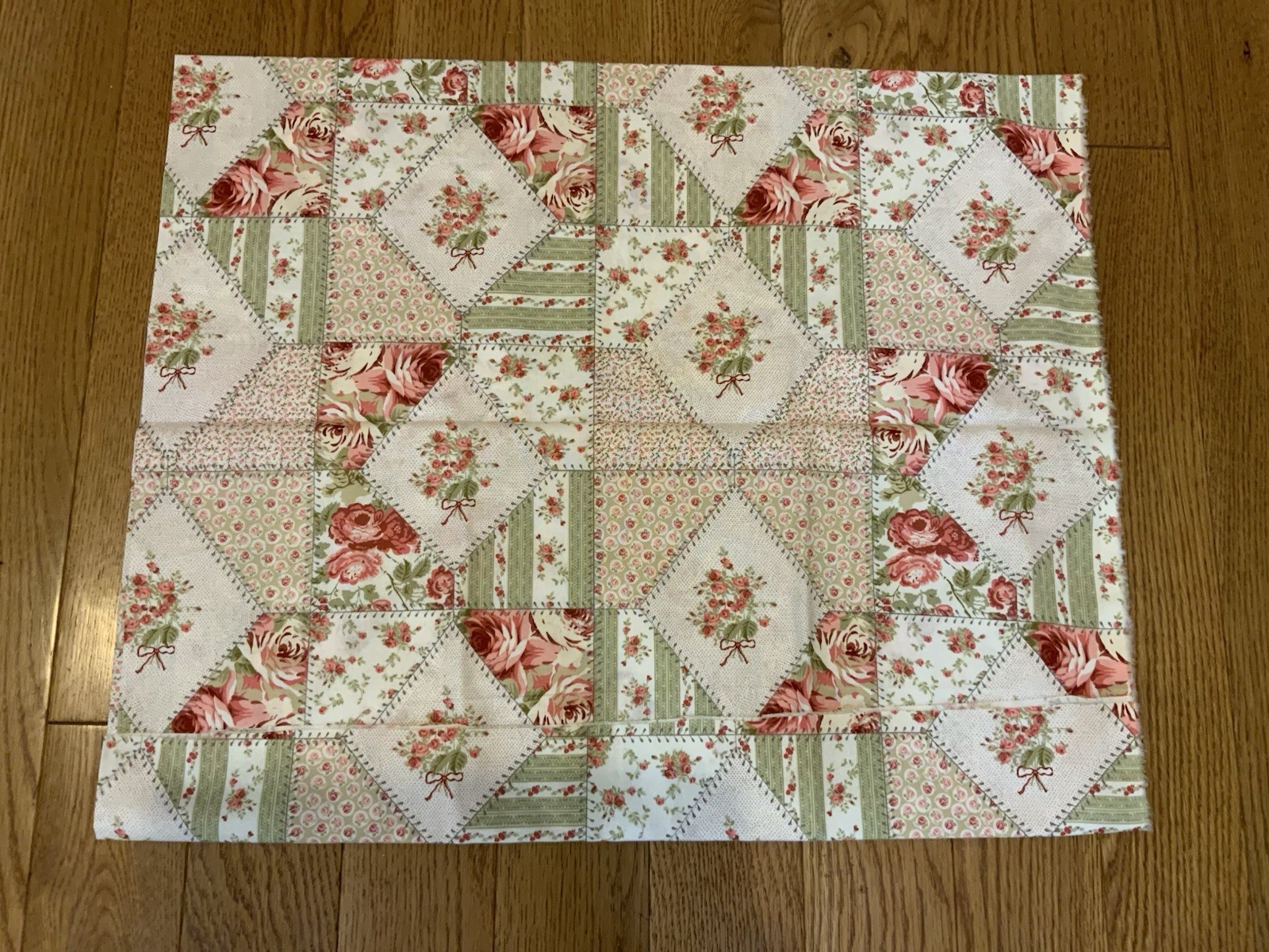 Faux Patchwork Fabric 1/2 Yard 100% Cotton