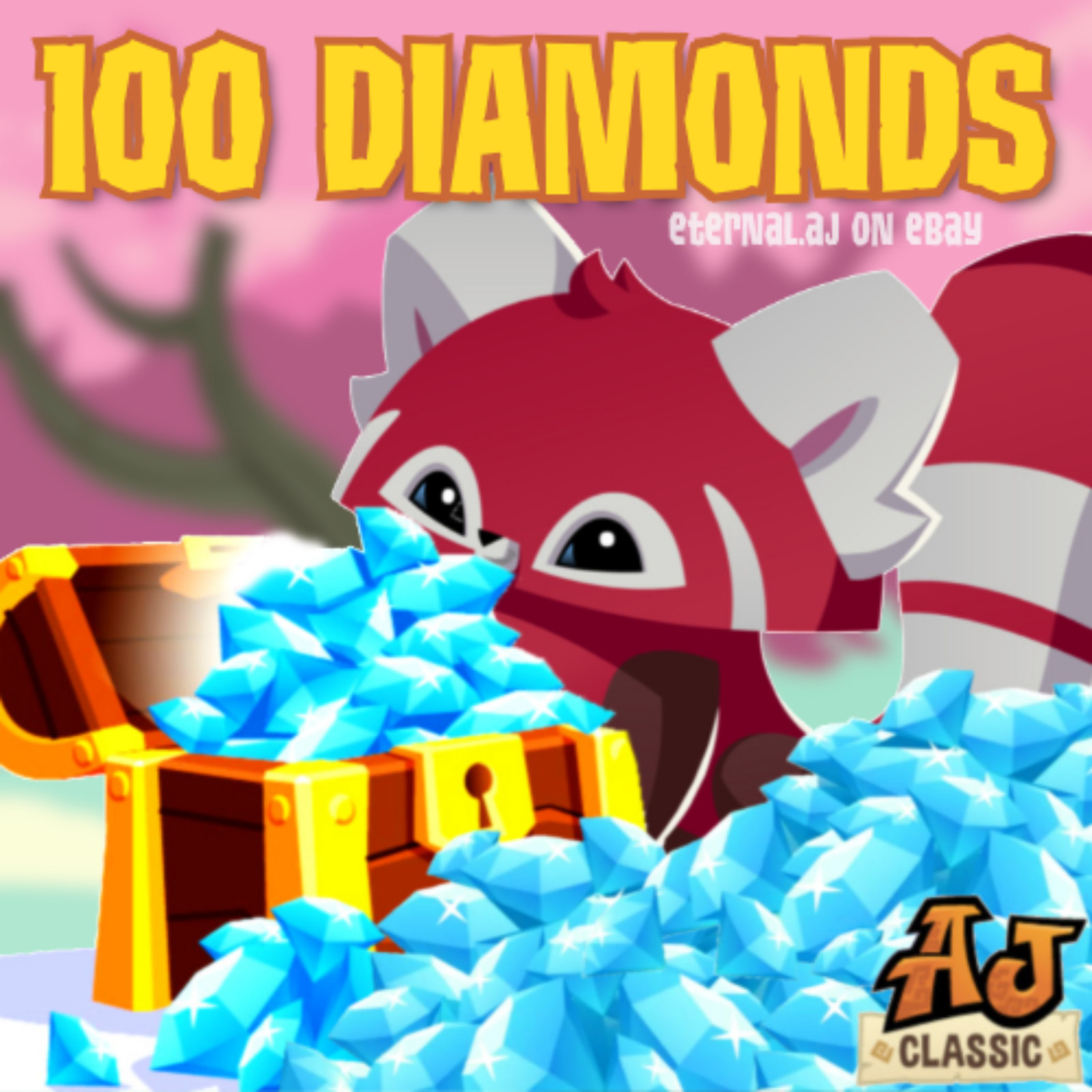 Animal Jam Classic (AJC) | 100 Diamonds (READ DESCRIPTION BEFORE BUYING)
