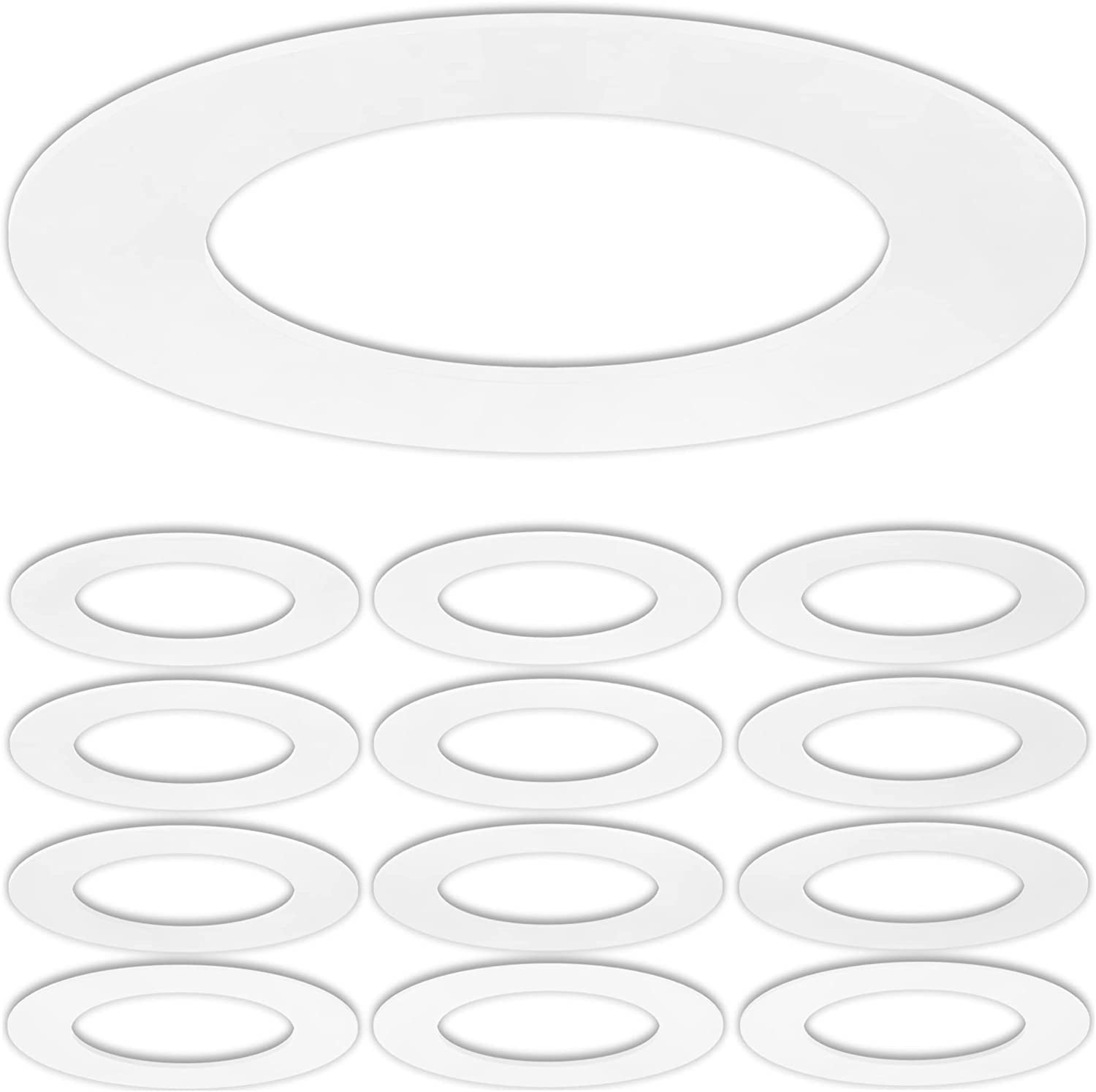 Lighting Labs 12 Pack Matte White Goof Trim Ring for 6" Inch Recessed 12
