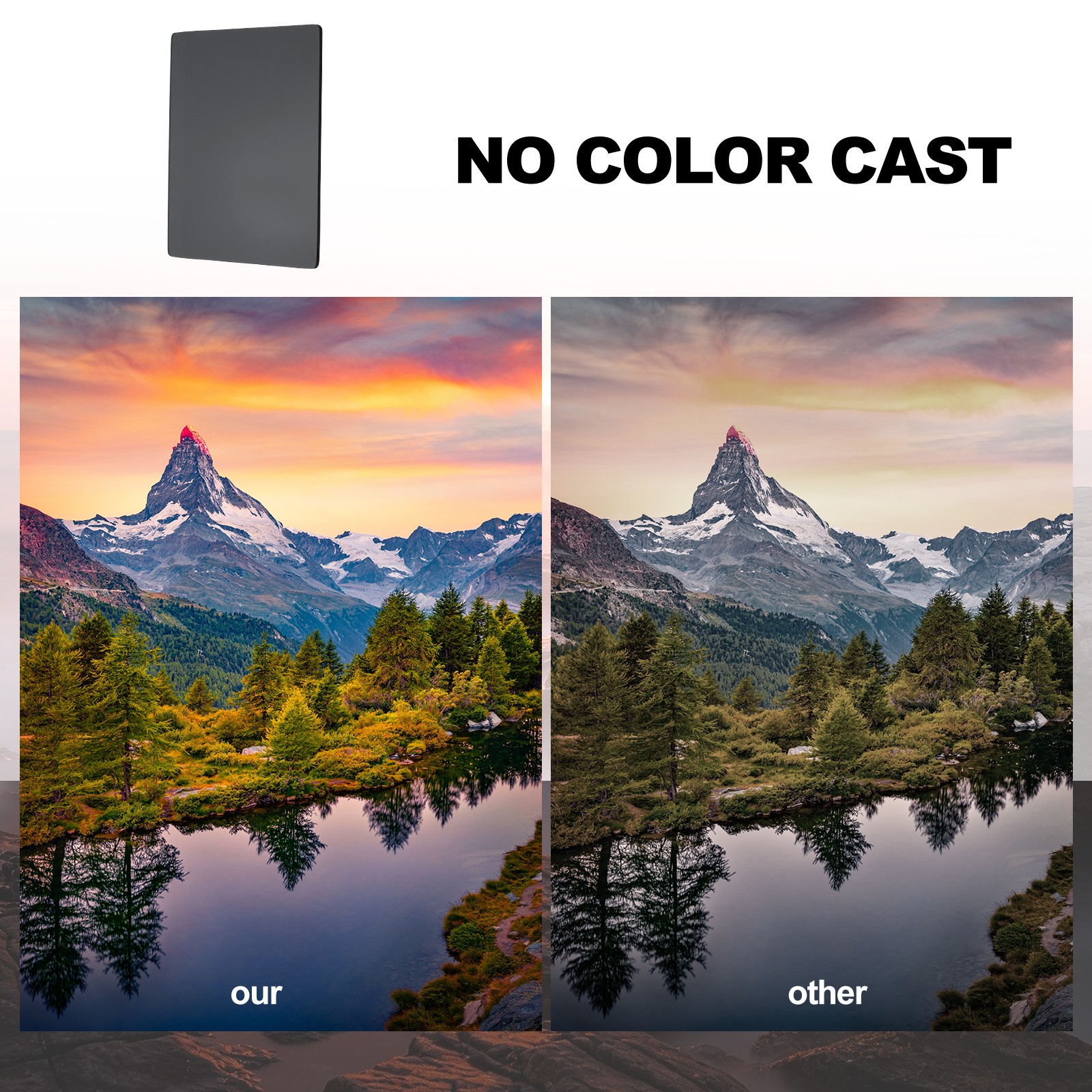 ND8 Reverse GND Filter Neutral Density Lens Filter, Gray