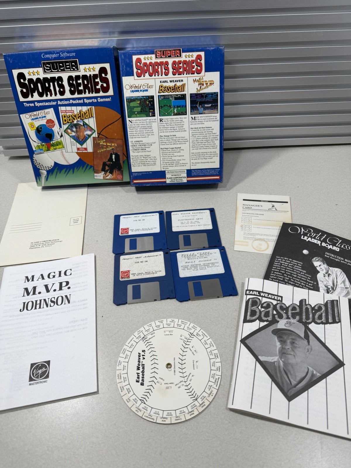 Vintage 1988 Magic Johnson, Earl Weaver Super Sports PC Games Virgin - EA SPORTS