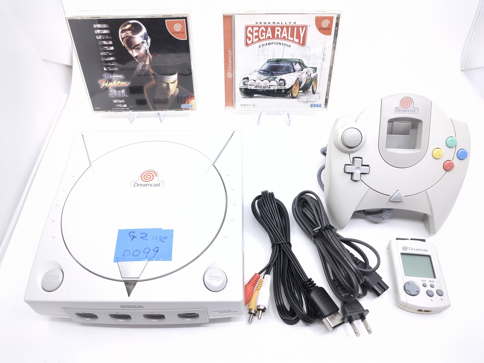 SEGA Dreamcast HKT-3000 Console NTSC-J Japan Tested w/ SEGA RALLY Virtua Fighter