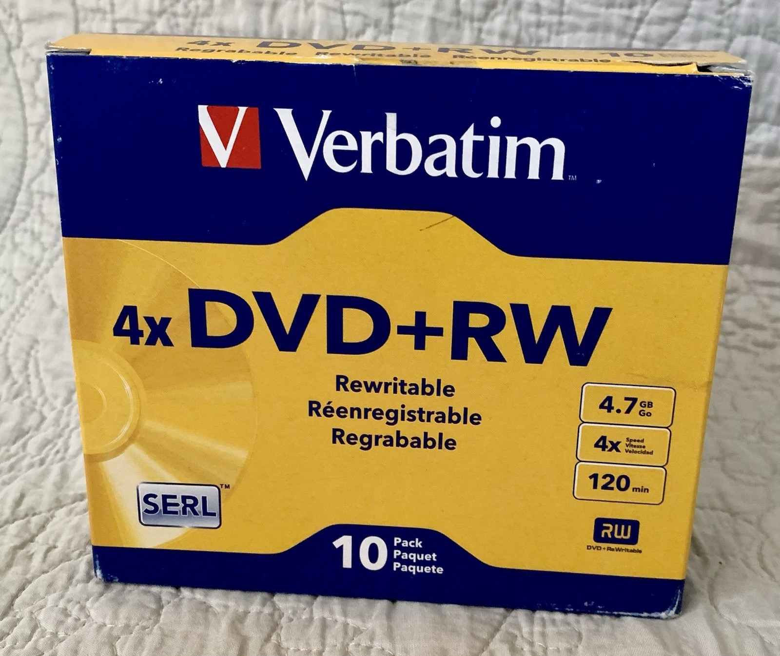 Verbatim DVD+RW 4.7GB 4X - 10pk Jewel Case (94839) Rewritable DVD