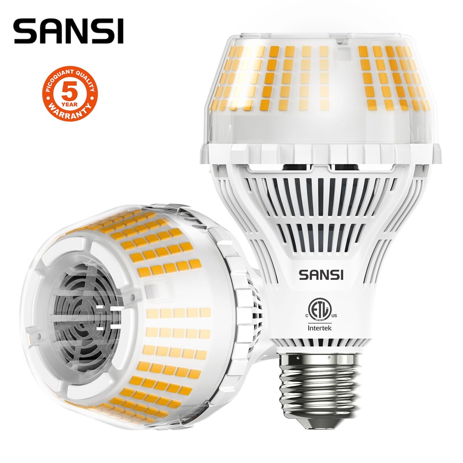 250W Equiv Dimmable LED Light Bulb Bedroom Lamp 4000lm 3000K Warm White 27W E26