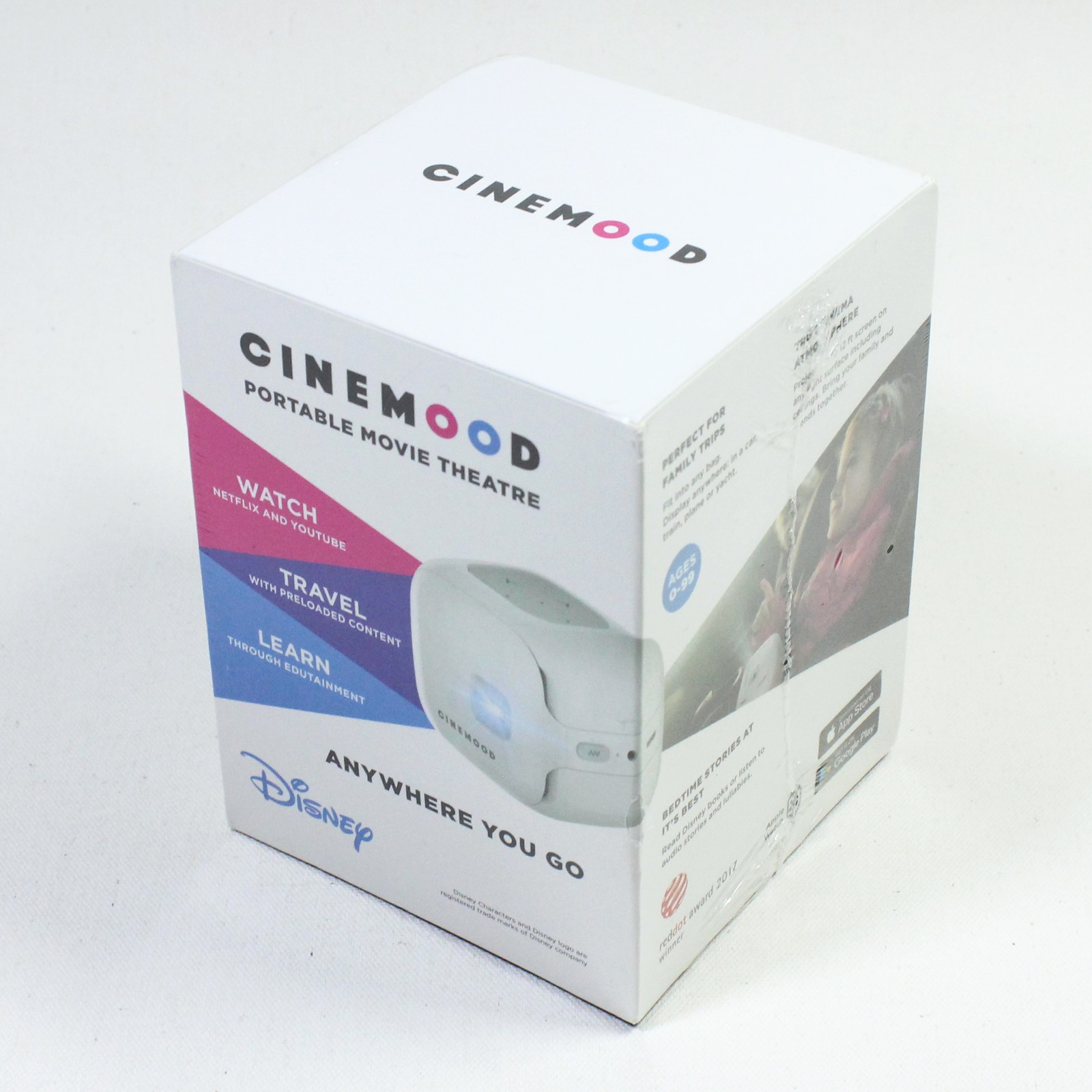 CINEMOOD Portable Movie Theatre Projector (CNMD0016WT, 2018) Disney - New