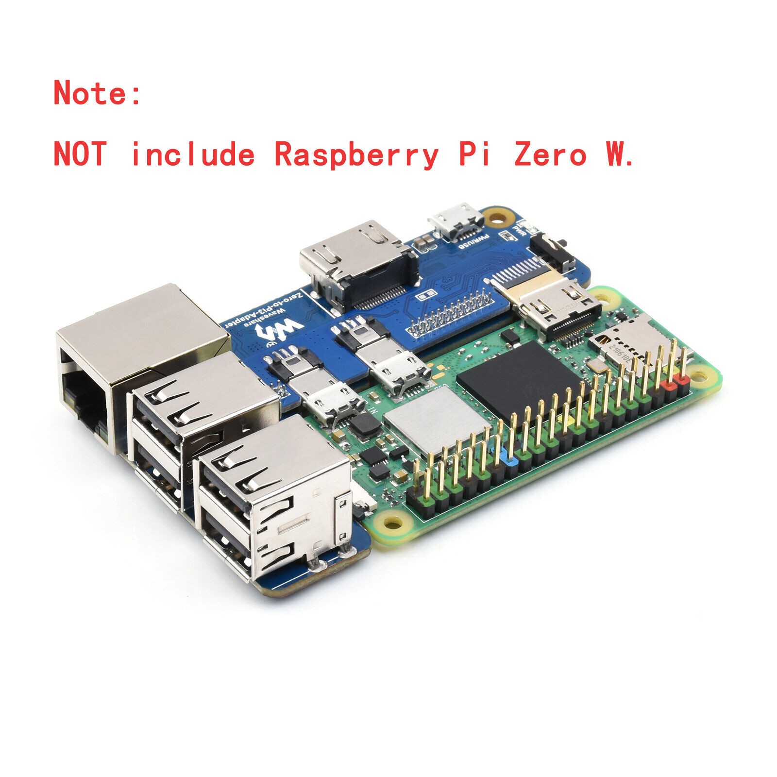 For Raspberry Pi Zero 2W Expansion Board Multi-USB Interface Ethernet Converter