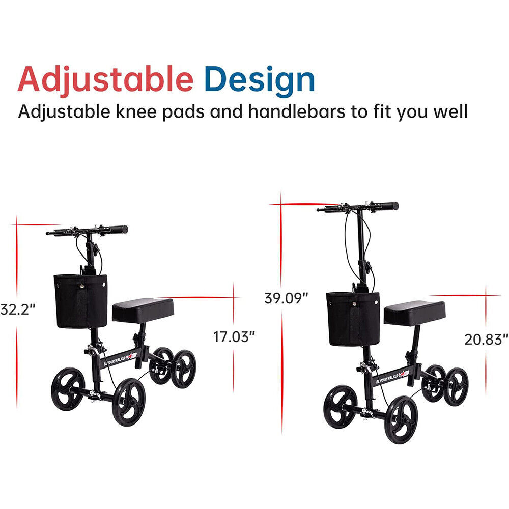 Beyour Walker Deluxe Knee Walker Scooter Medical Aid Wheelchair Foot Injuries