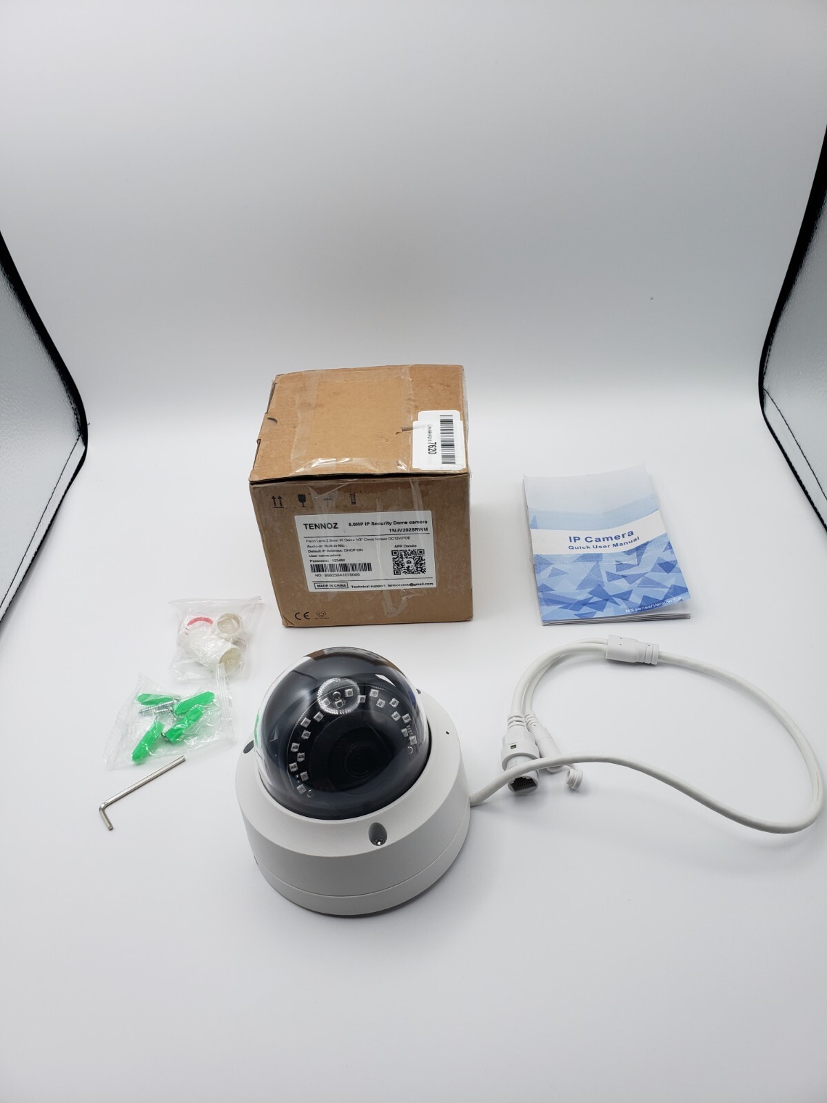 tennoz 5.0mp ip security dome camera fixed lens TN-IV2025RWM