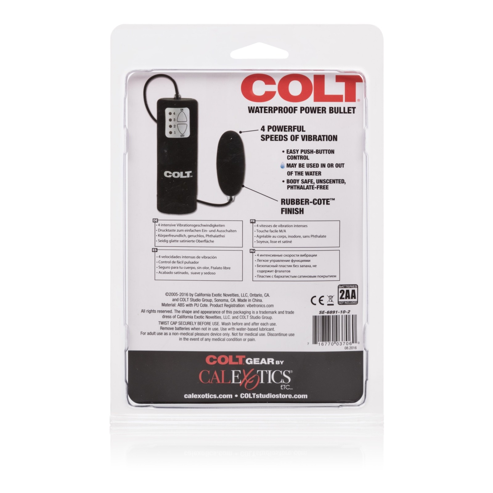 Powerful Bullet Vibrator Waterproof Multi-Speed with Remote Black