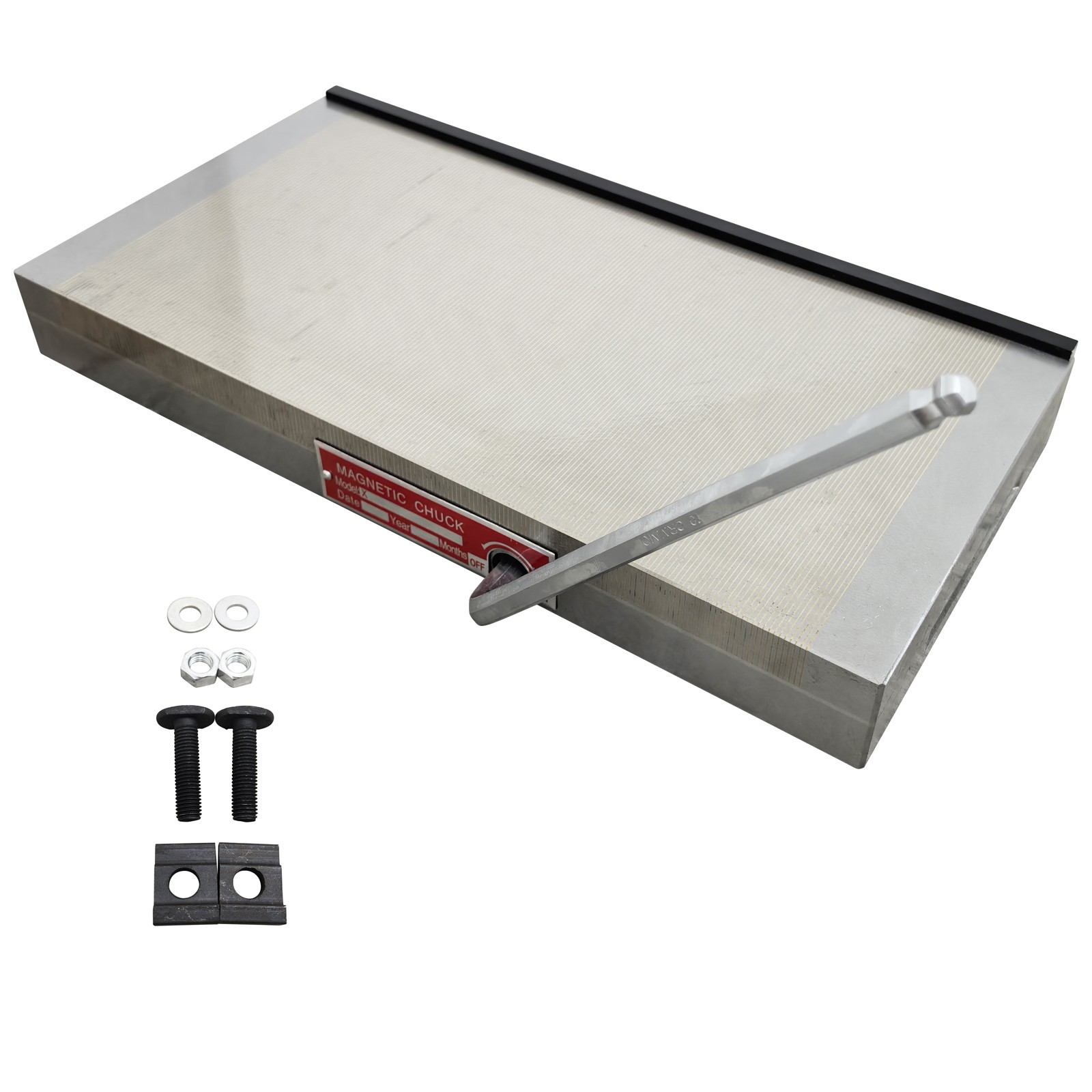 Permanent Magnetic Chuck8x16In,100-120 N/cm2 Magnetic Force,for Grinding Milling
