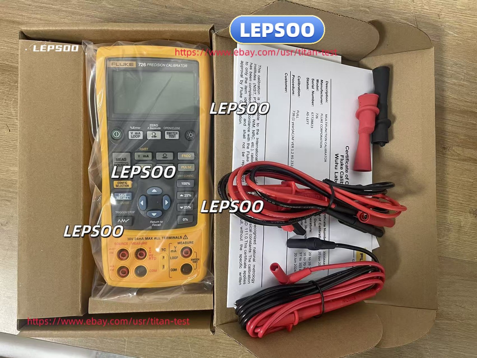 95%New Fluke 726 Multifunction Process Calibrator Calibrated /stock&