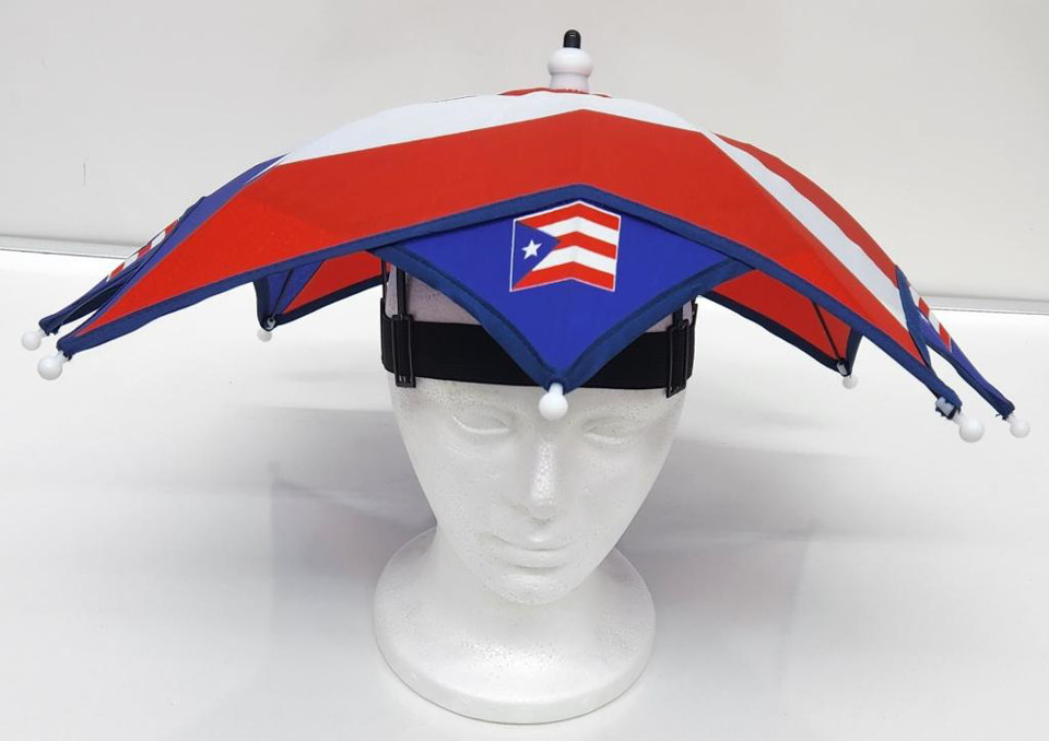 Puerto Rico Umbrella Hat Sun Shade Golf Camping Fishing Hiking Outdoor Foldable