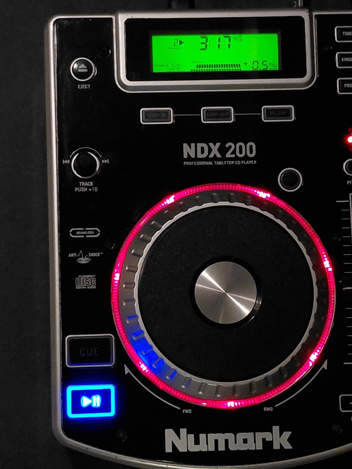 Numark DJ NDX 200 DJ CD Player Turntable Tested With Cords