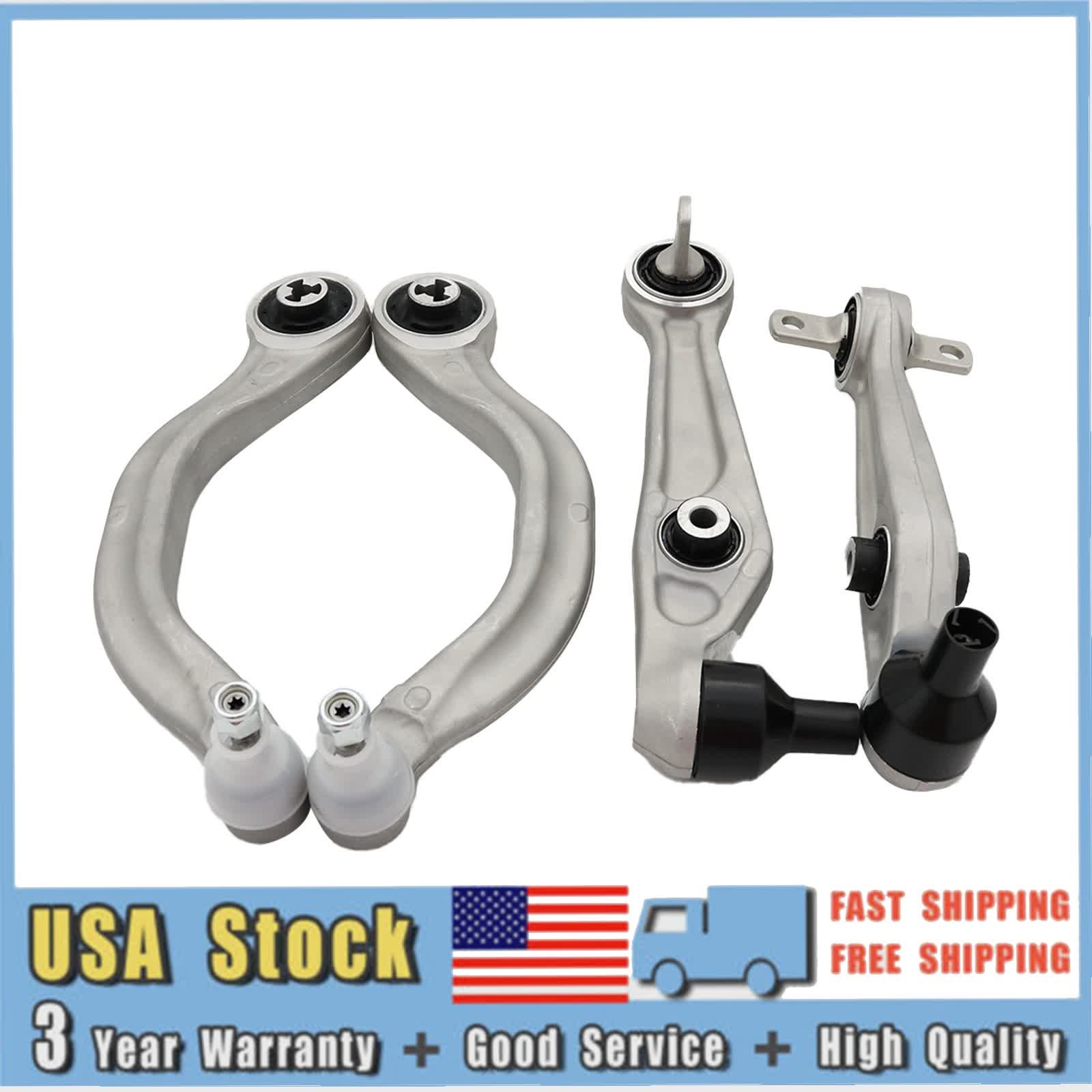 4x Front Left + Right Lower Control Arms Kit for 2017-2023 Tesla Model 3 Model Y