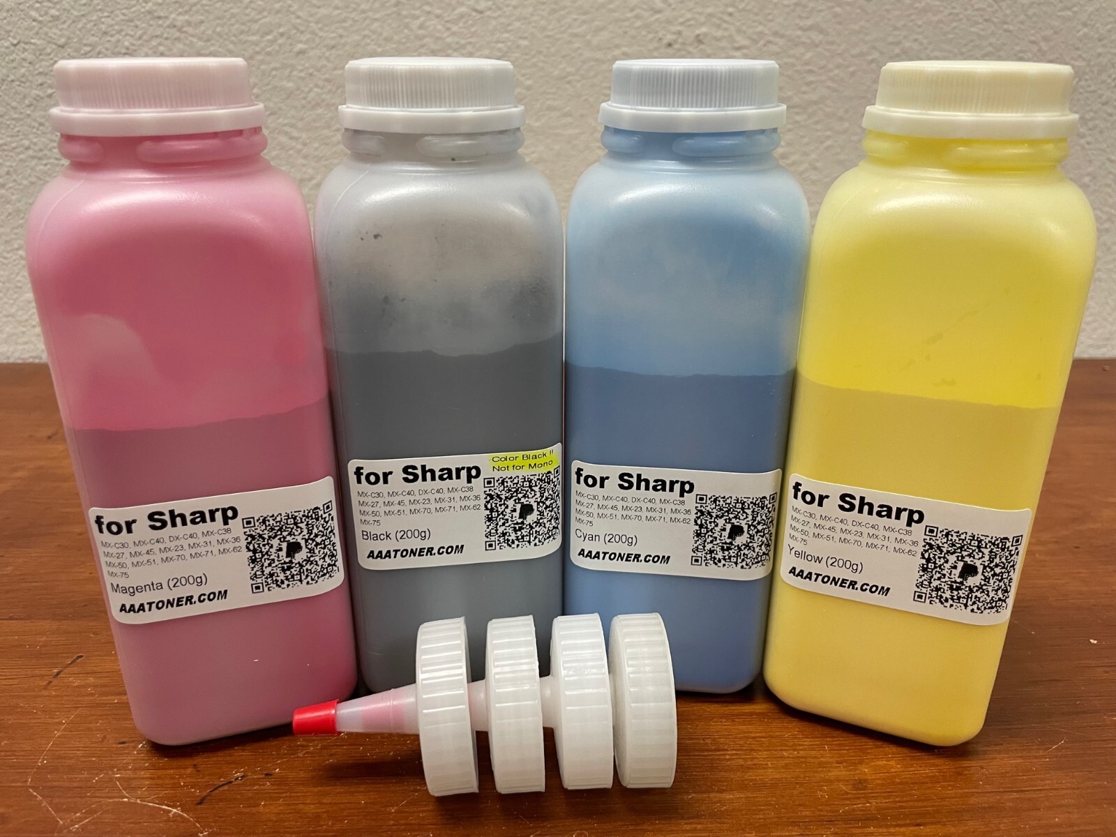 (200g x 4) Toner Refill for Sharp MX-C30, MX-C40, DX-C40, MX-C38 (REFILL ONLY)