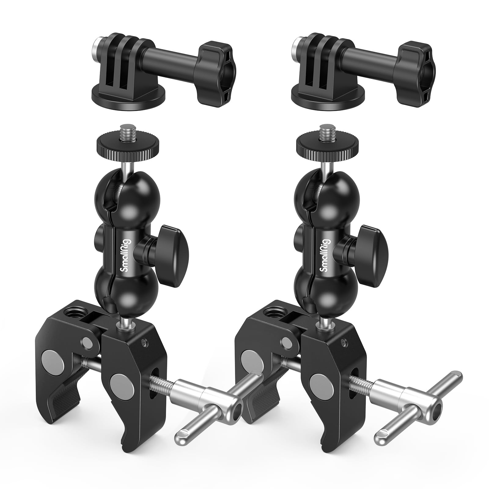 Super Clamp Mount 2-Pack, Double Ball Head Arm for