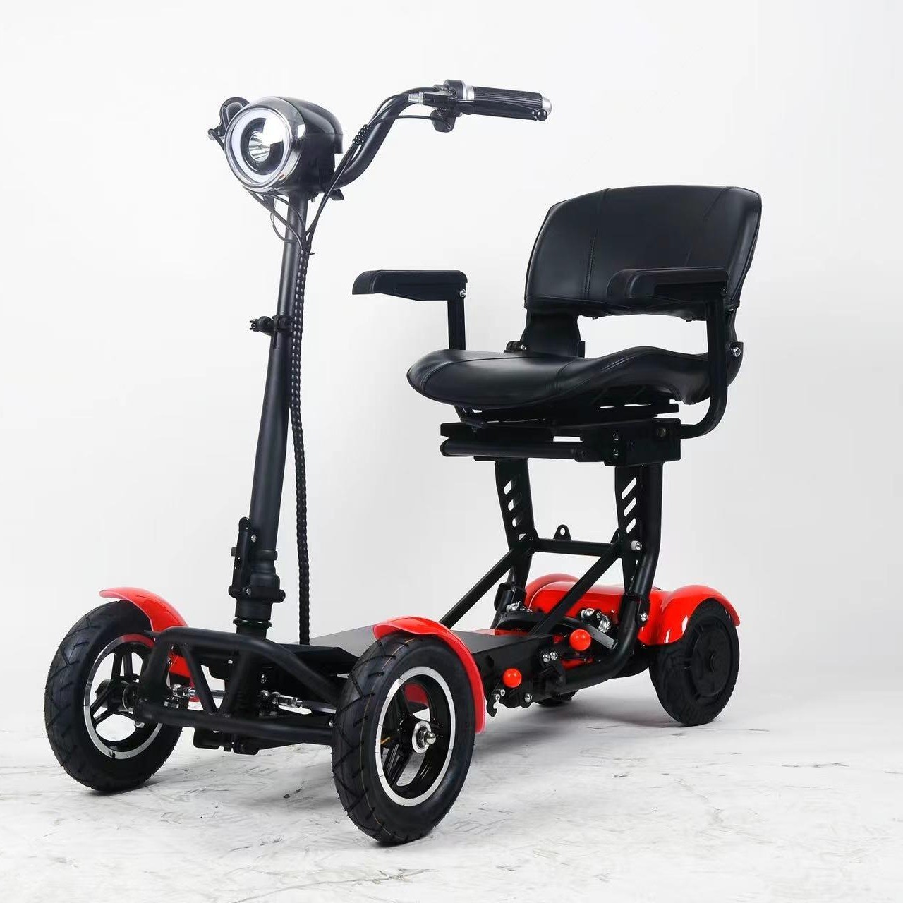 White/Red/Royal Blue Adult Portable Four-wheel Small Foldable Electric Scooter