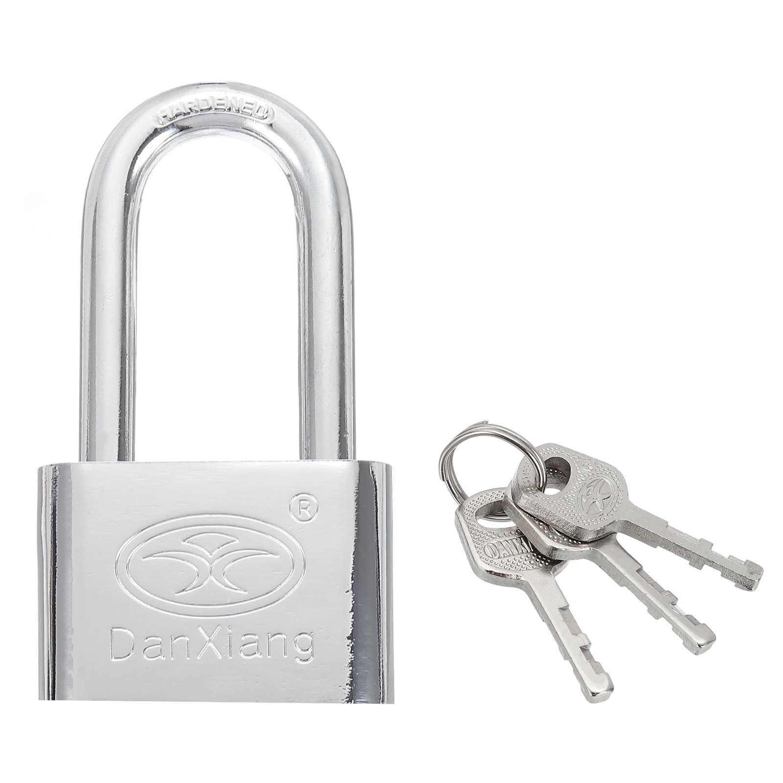 Keyed Padlock 2.4" Wide Body Steel Pin Tumbler Padlocks with 3 Keys(109mm)