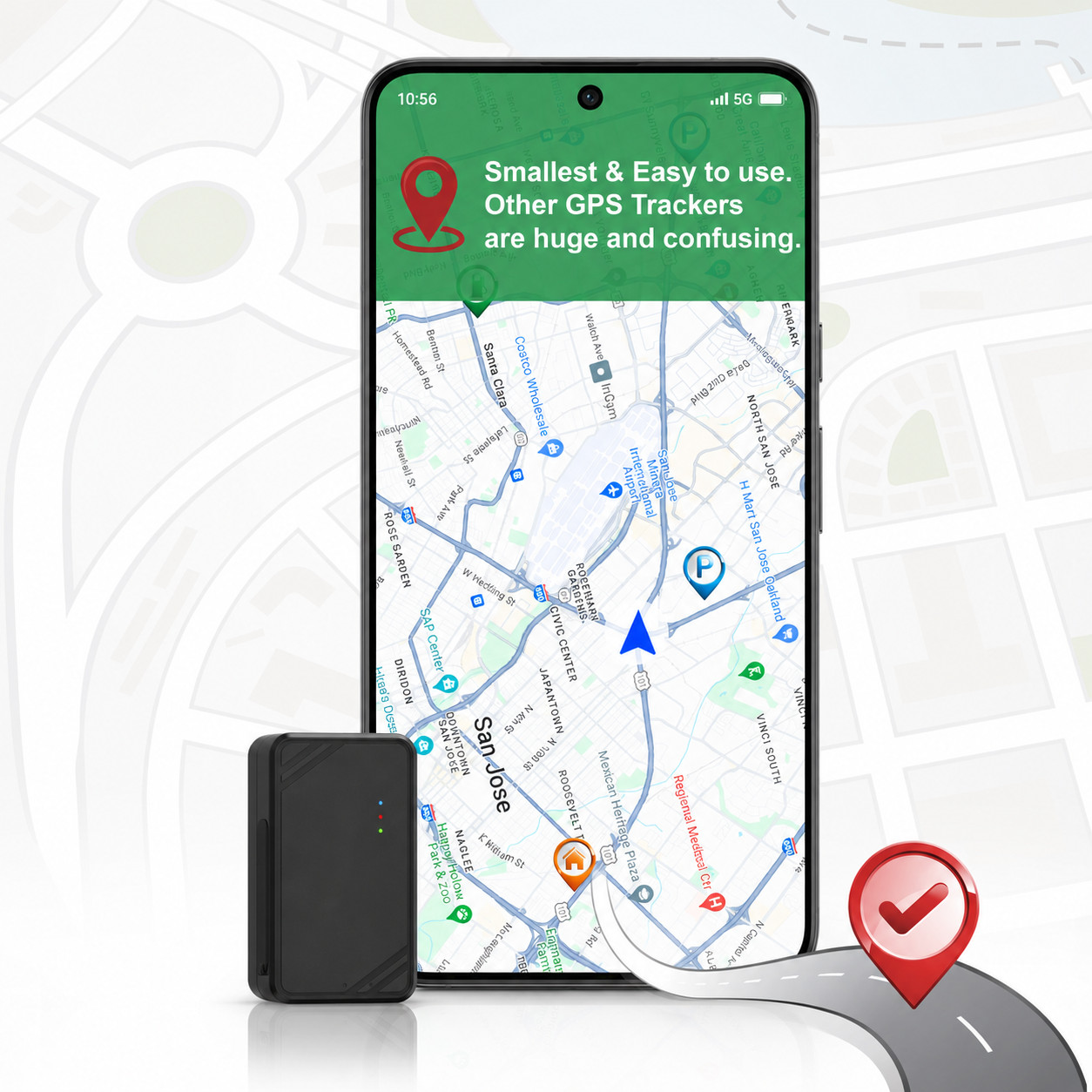 GPS Tracker for Vehicles Real Time Car Tracking Device Mini Hidden for Android