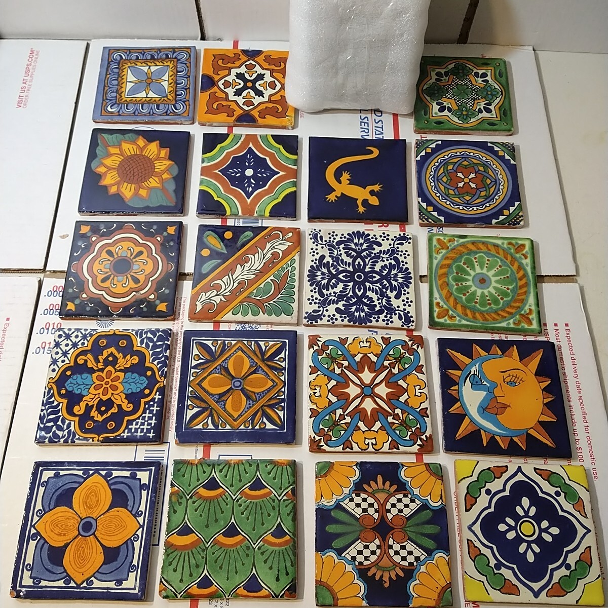 26 Mexican Tile Talavera Hand Painted Mixed Designs 4x4 Samplers