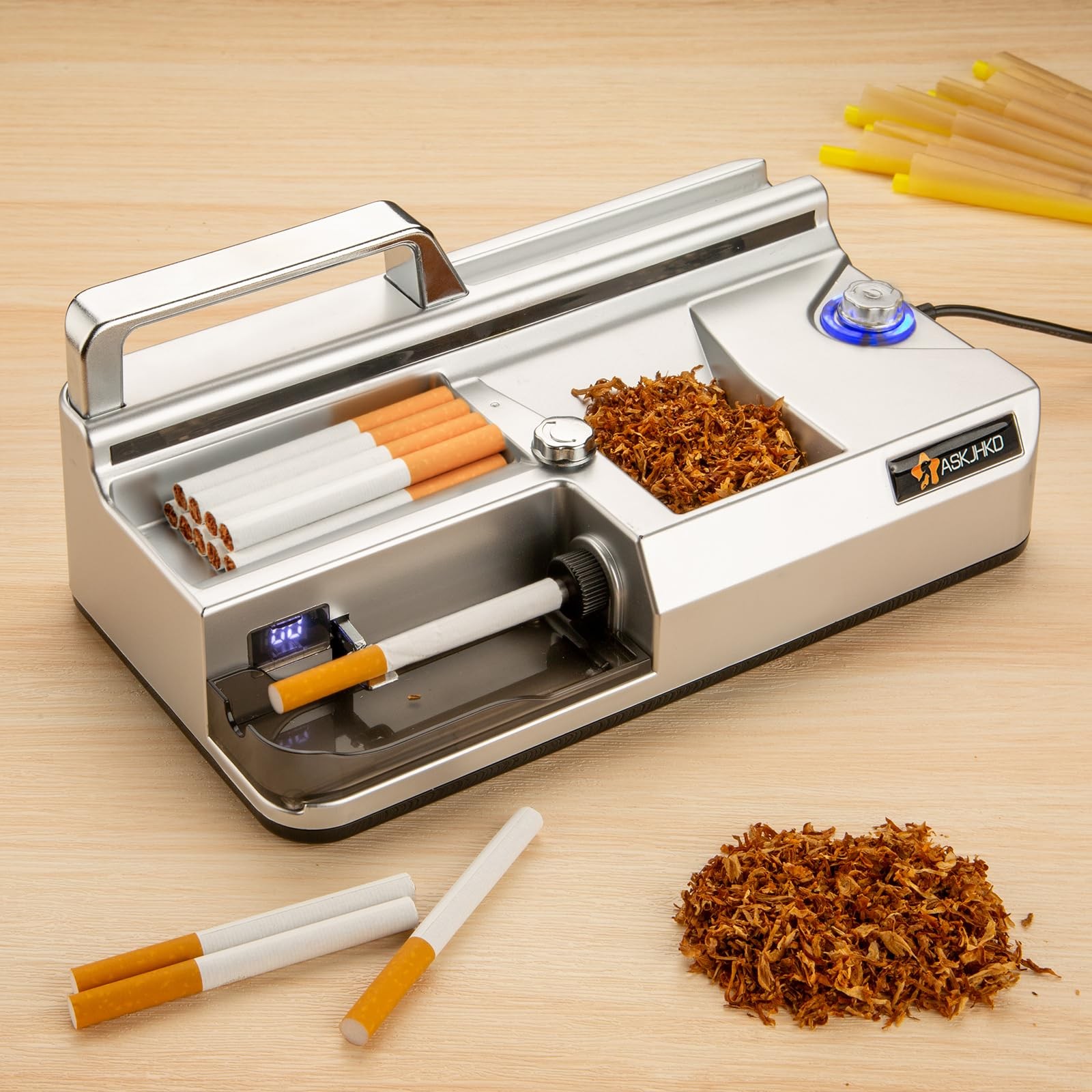 Electric Cigarette Rolling Machine, Automatic Cones Loader, Mini Portable Pre...
