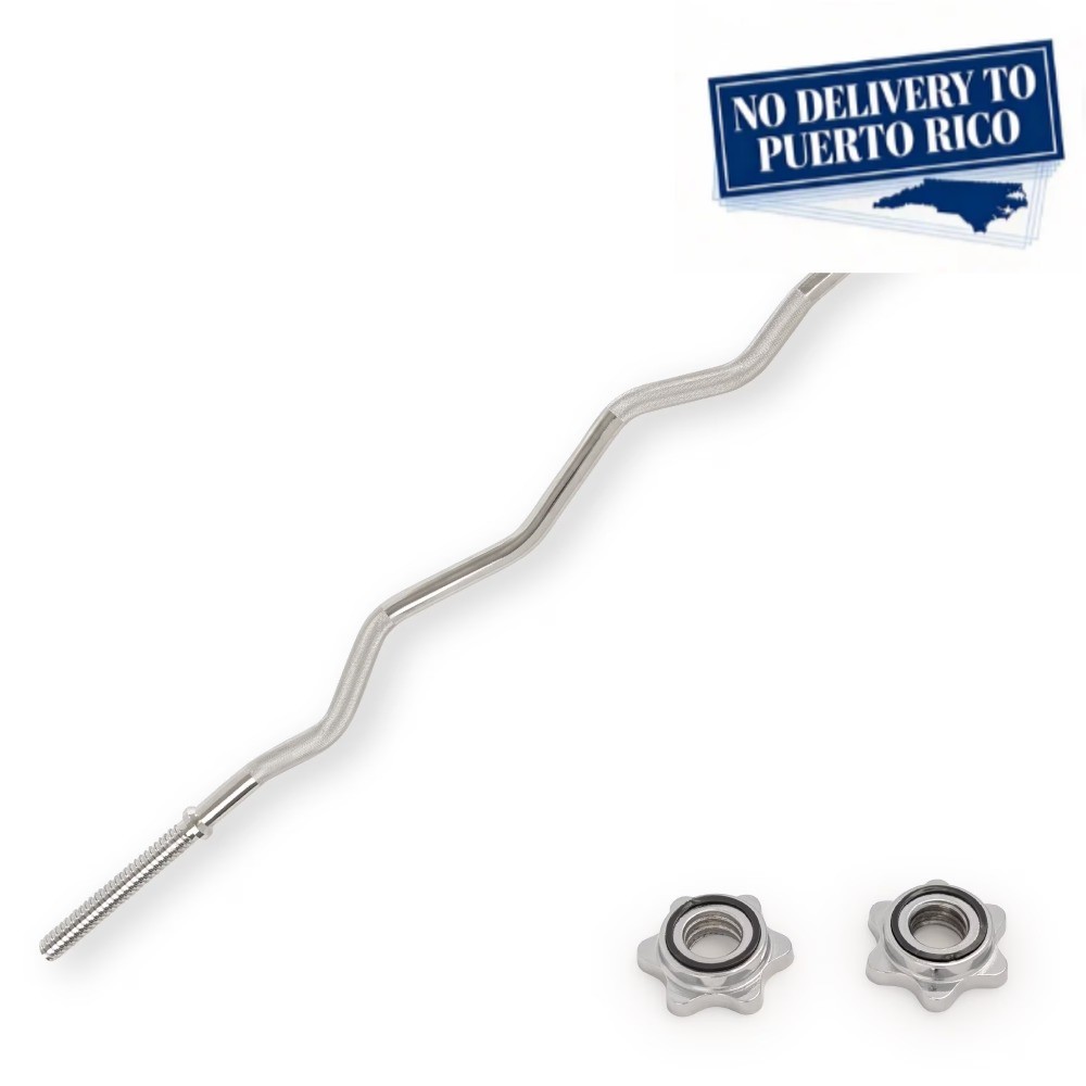 Health & Fitness 47" Threaded EZ Curl Chrome Bar - SF-SB03-47
